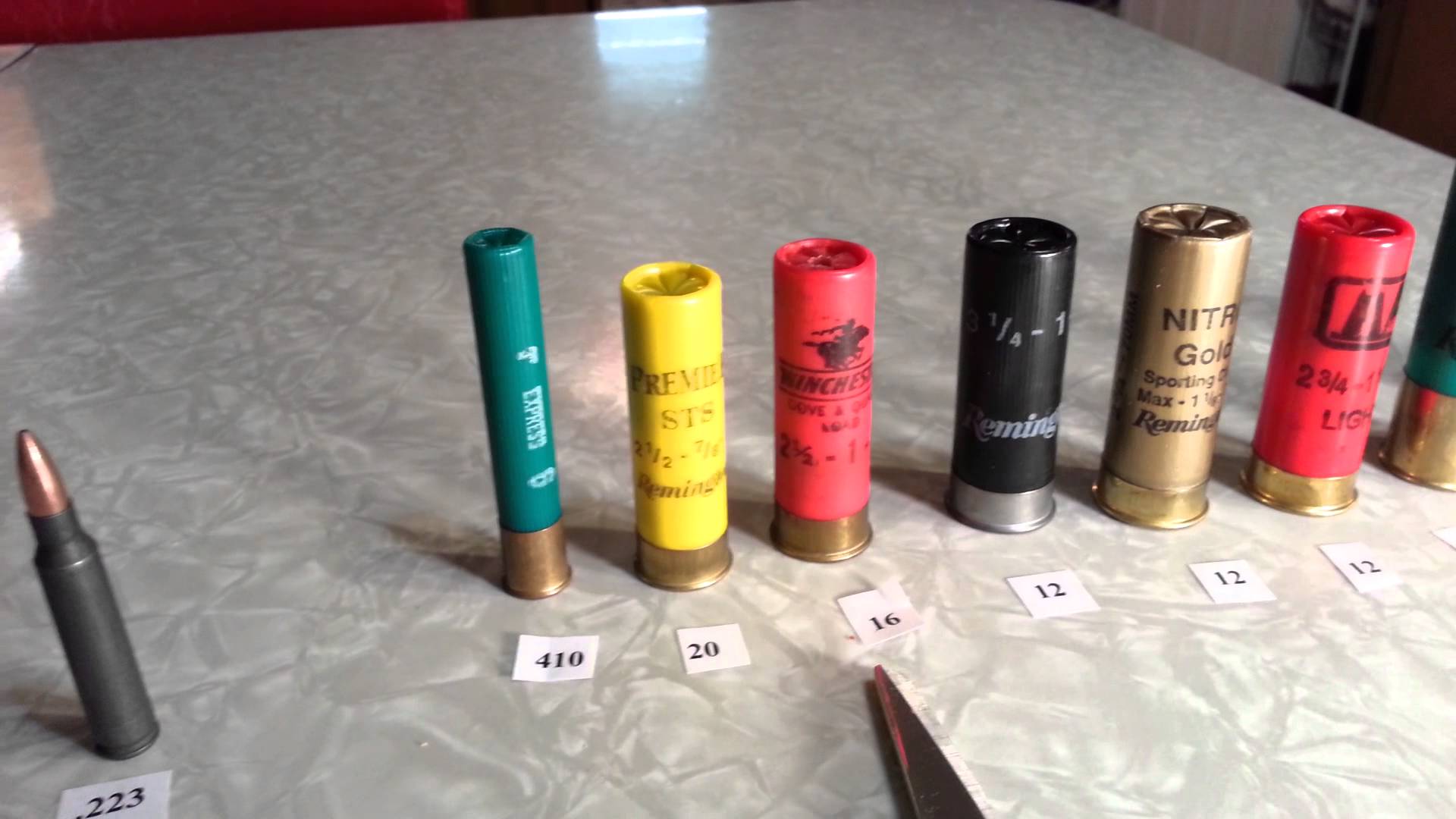22 bullet comparison & shotgun shell ammo - YouTube