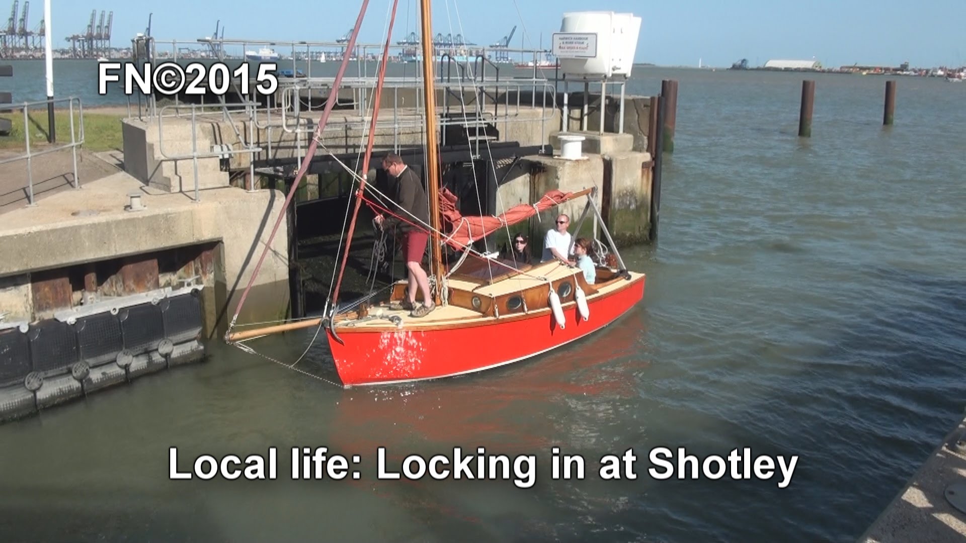 Local life: locking-in at Shotley Marina, 7th June 15 - YouTube