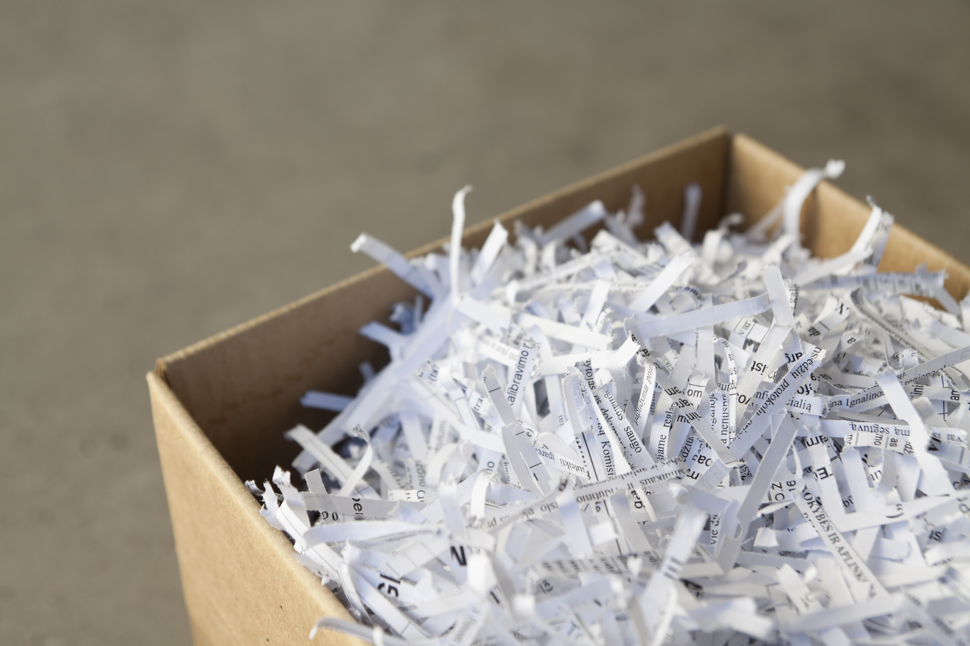 Shredded paper in box - International Shipping, Moving Service in ...