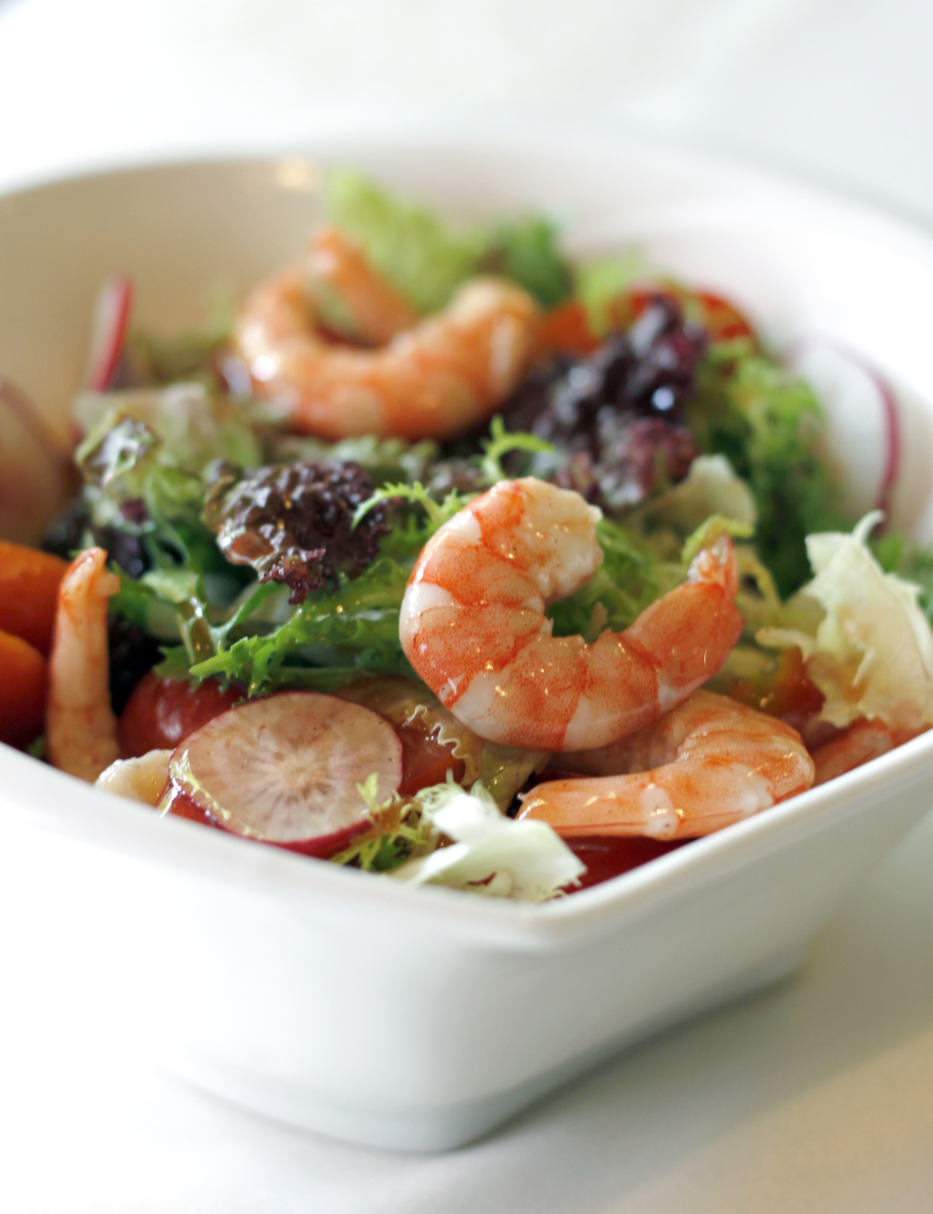Shrimp and vegetable salad photo