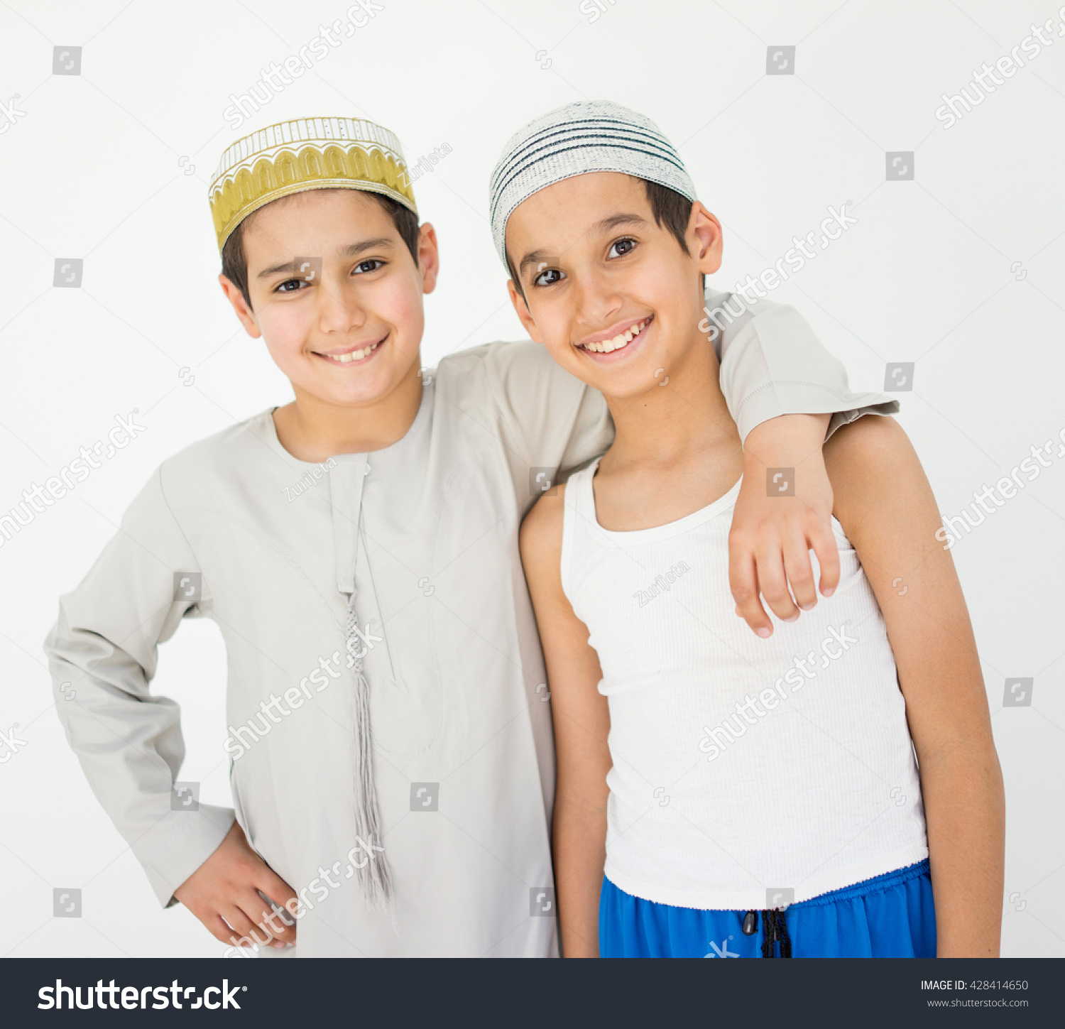 Shy arab boy photo