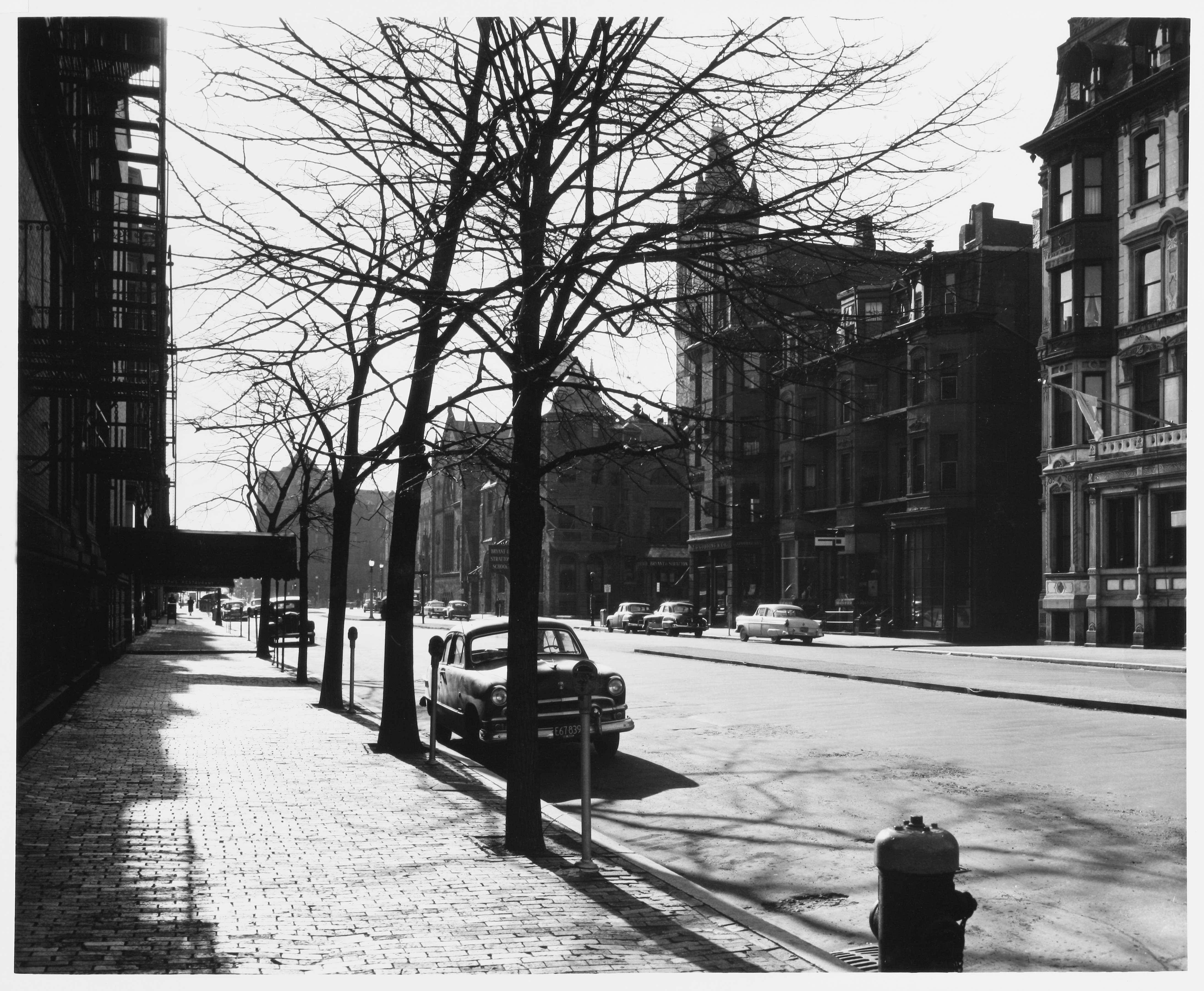 50 ft. Intervals, Dartmouth Street, Facing South, Sidewalk view with ...