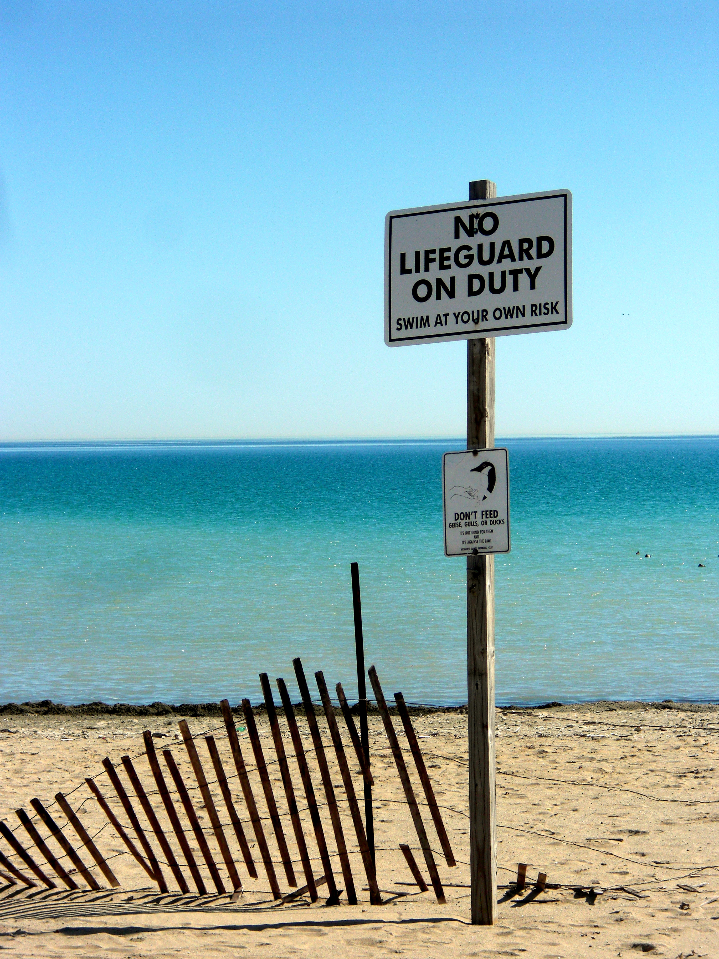 Sign at the beach photo