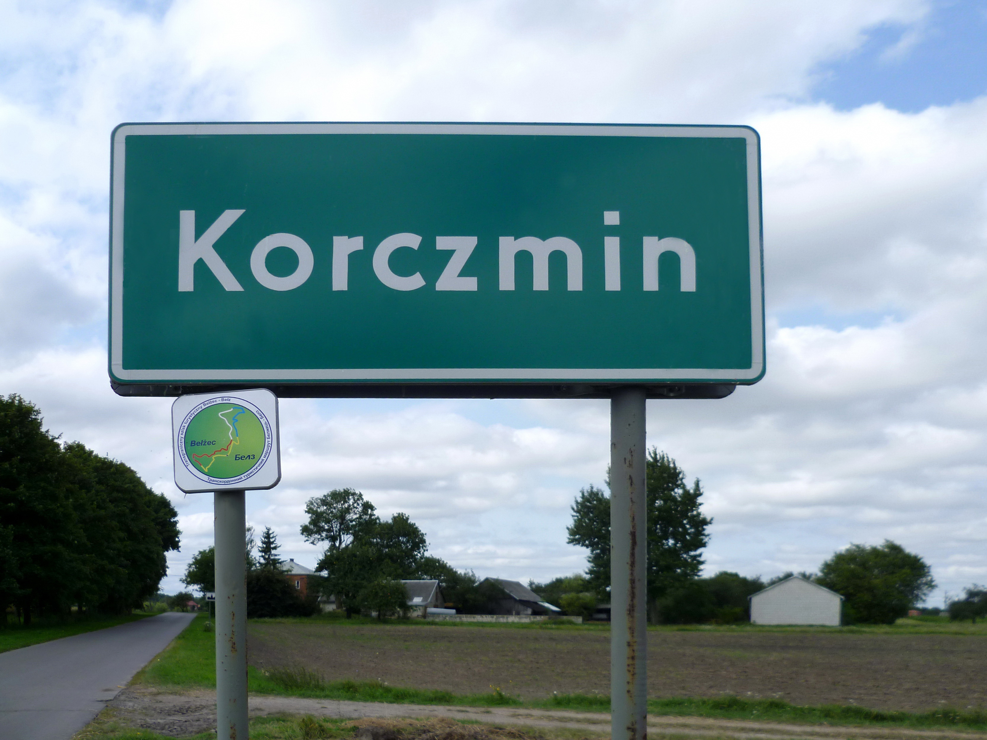 File:Korczmin-sign board of village.jpg - Wikimedia Commons