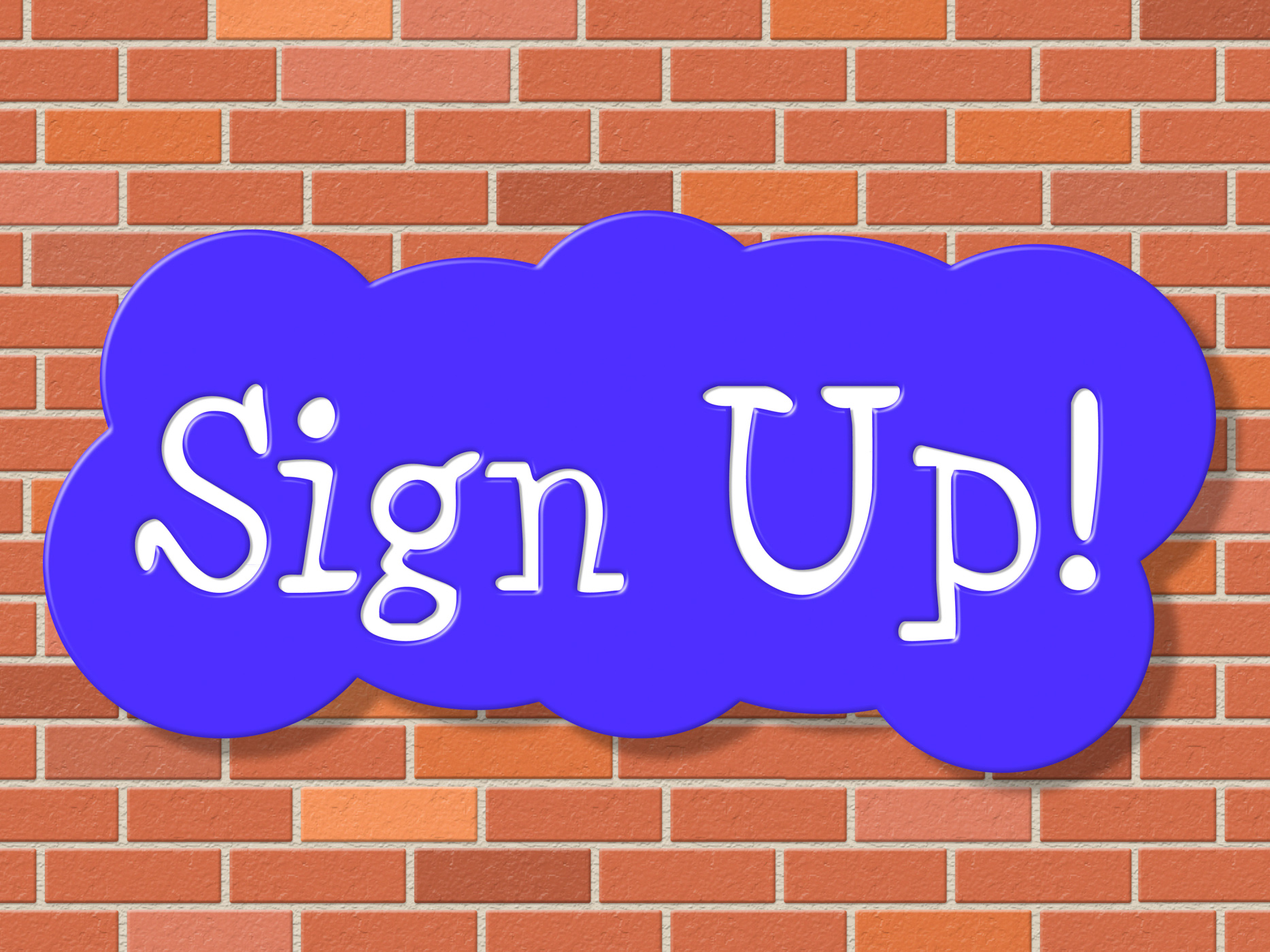 Sign up indicates registration membership and application photo