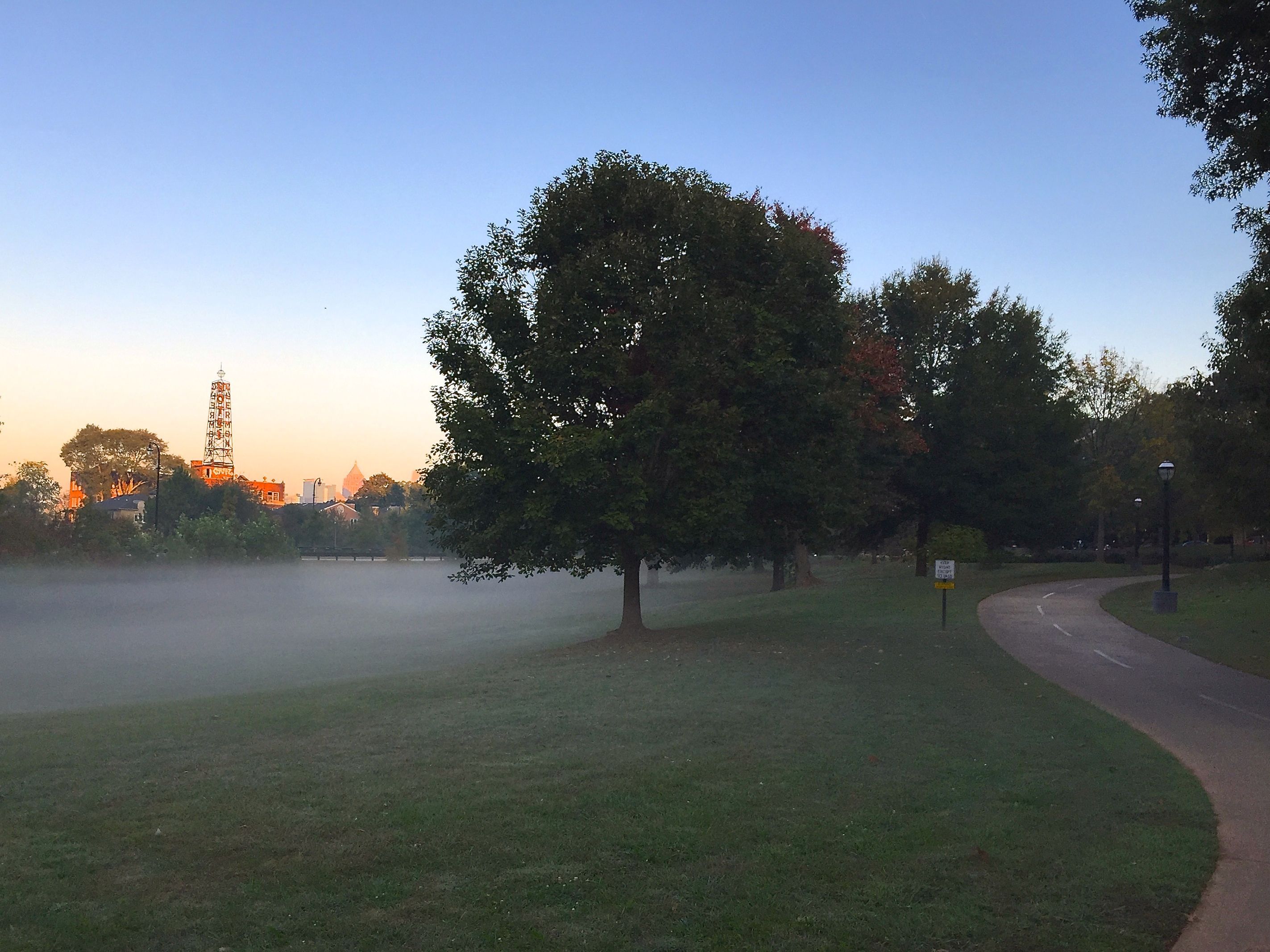 Early morning view from the Freedom Park bike trail in Atlanta ...
