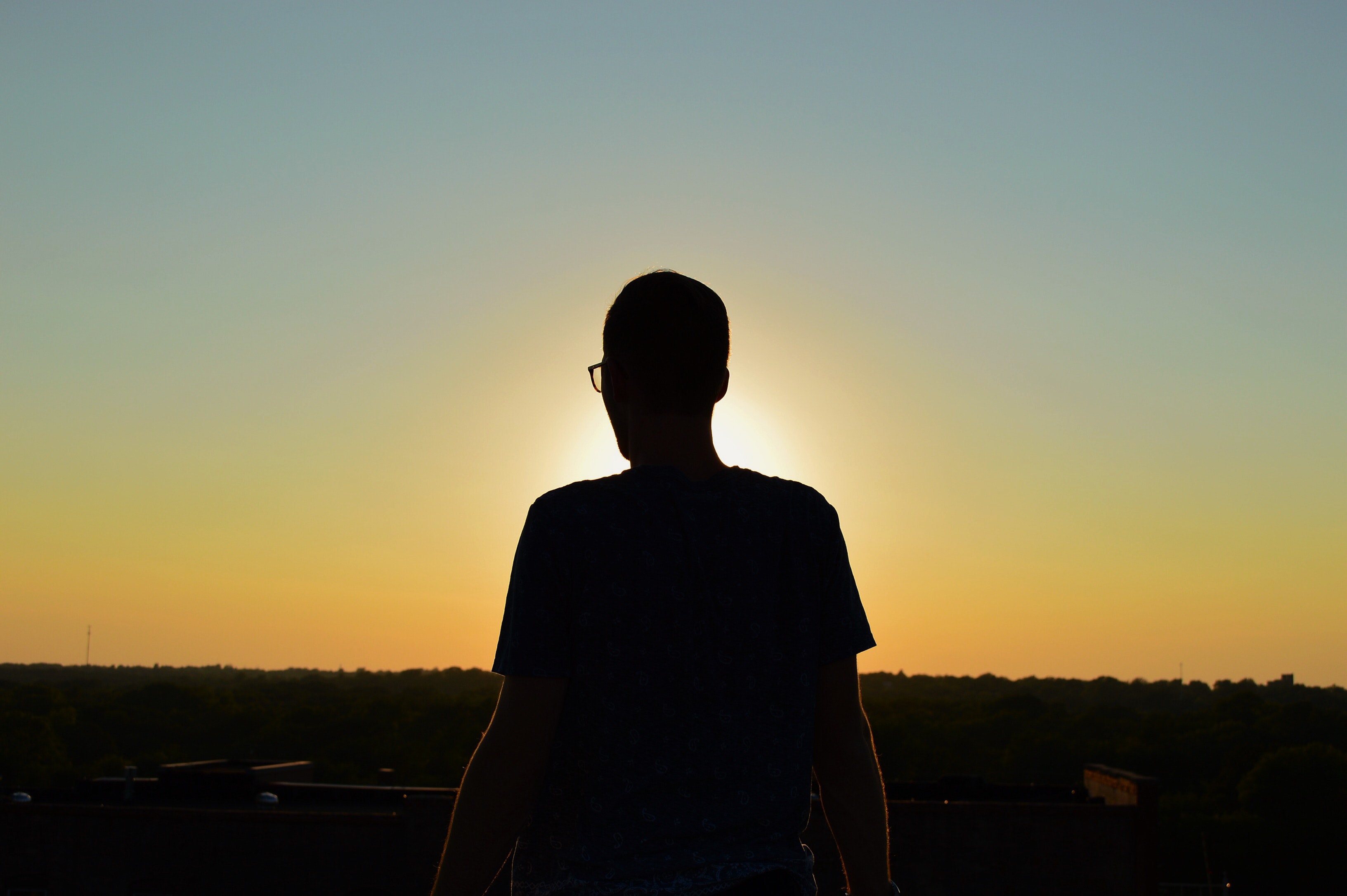 Free stock photo of person, silhouette, sunrise