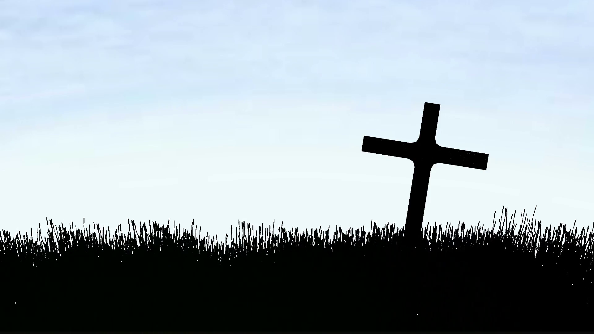 Cross in a field silhouette Motion Background - VideoBlocks