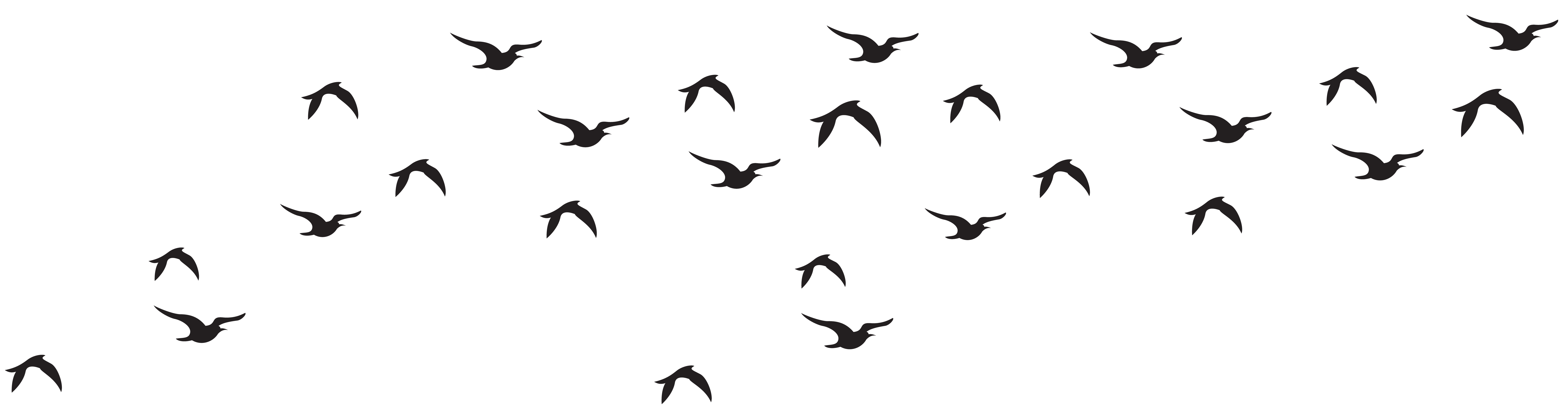 Birds Flock Silhouette Clip Art Image | Gallery Yopriceville - High ...