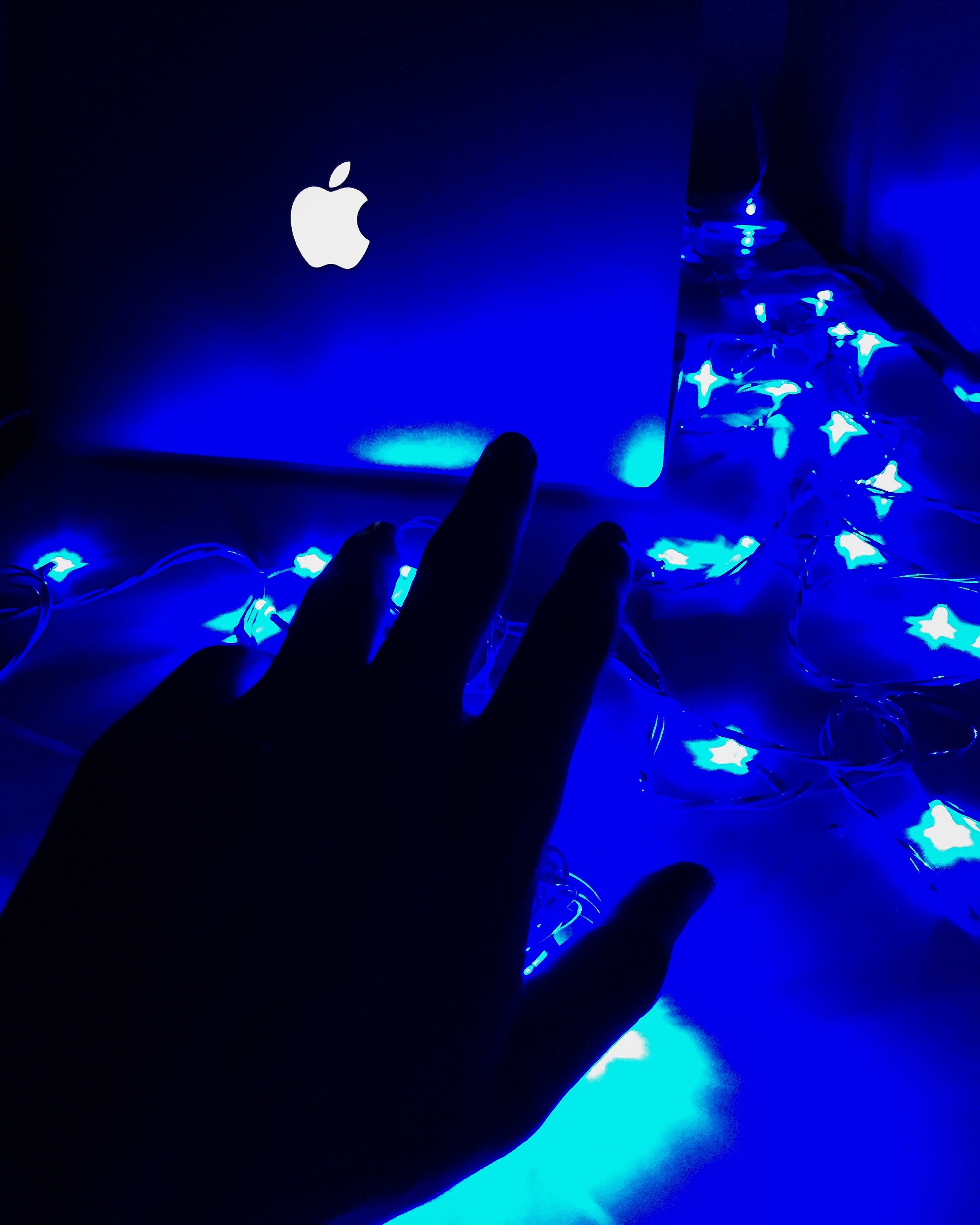 Silhouette of Human Left Hand, Blur, Energy, Hand, Illuminated, HQ Photo