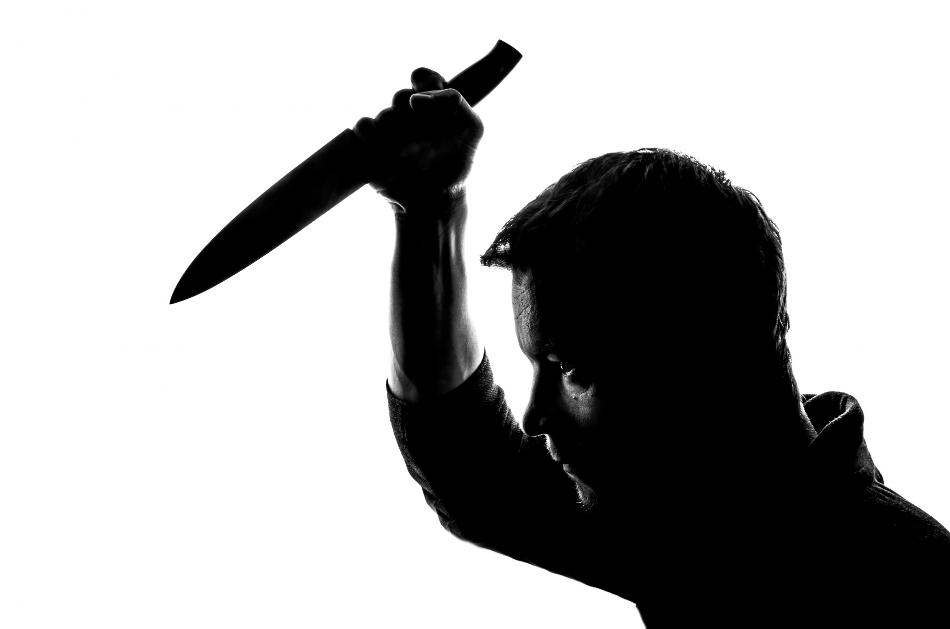 Horror Silhouette Of Man With Knife Free Stock Photo - Public Domain ...