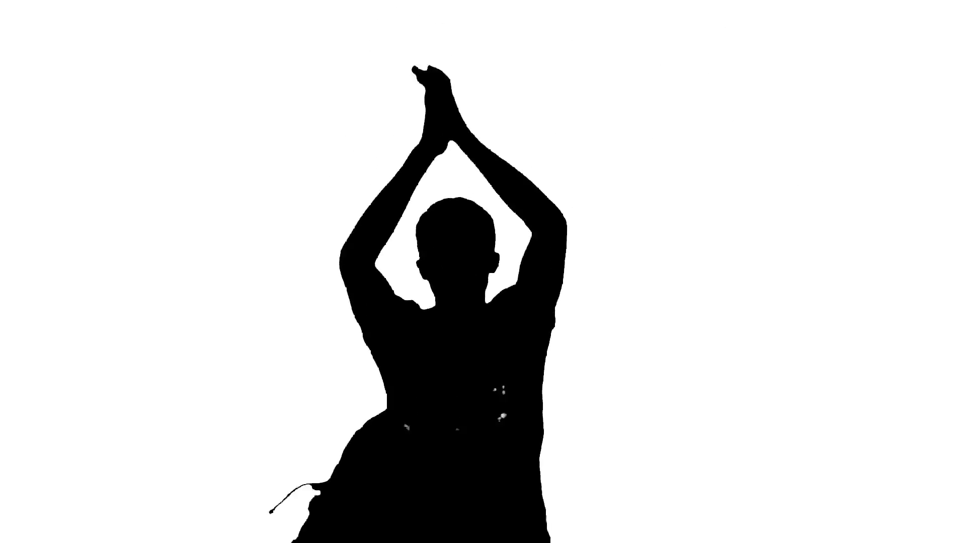 Silhouette of a dancing man on a white background Stock Video ...