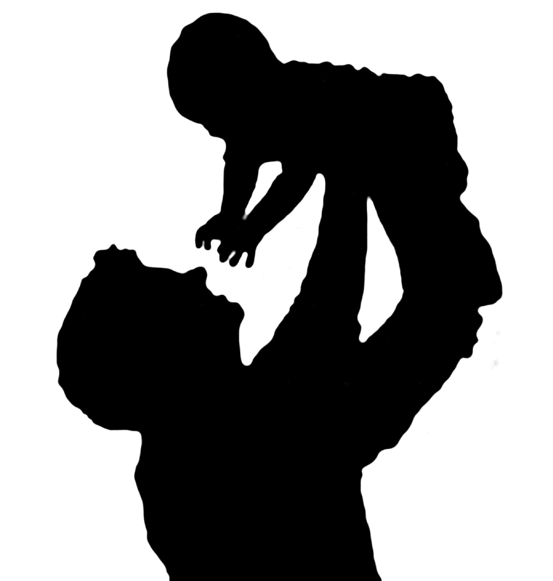 Silhouette of a father holding his child | Art | Pinterest ...