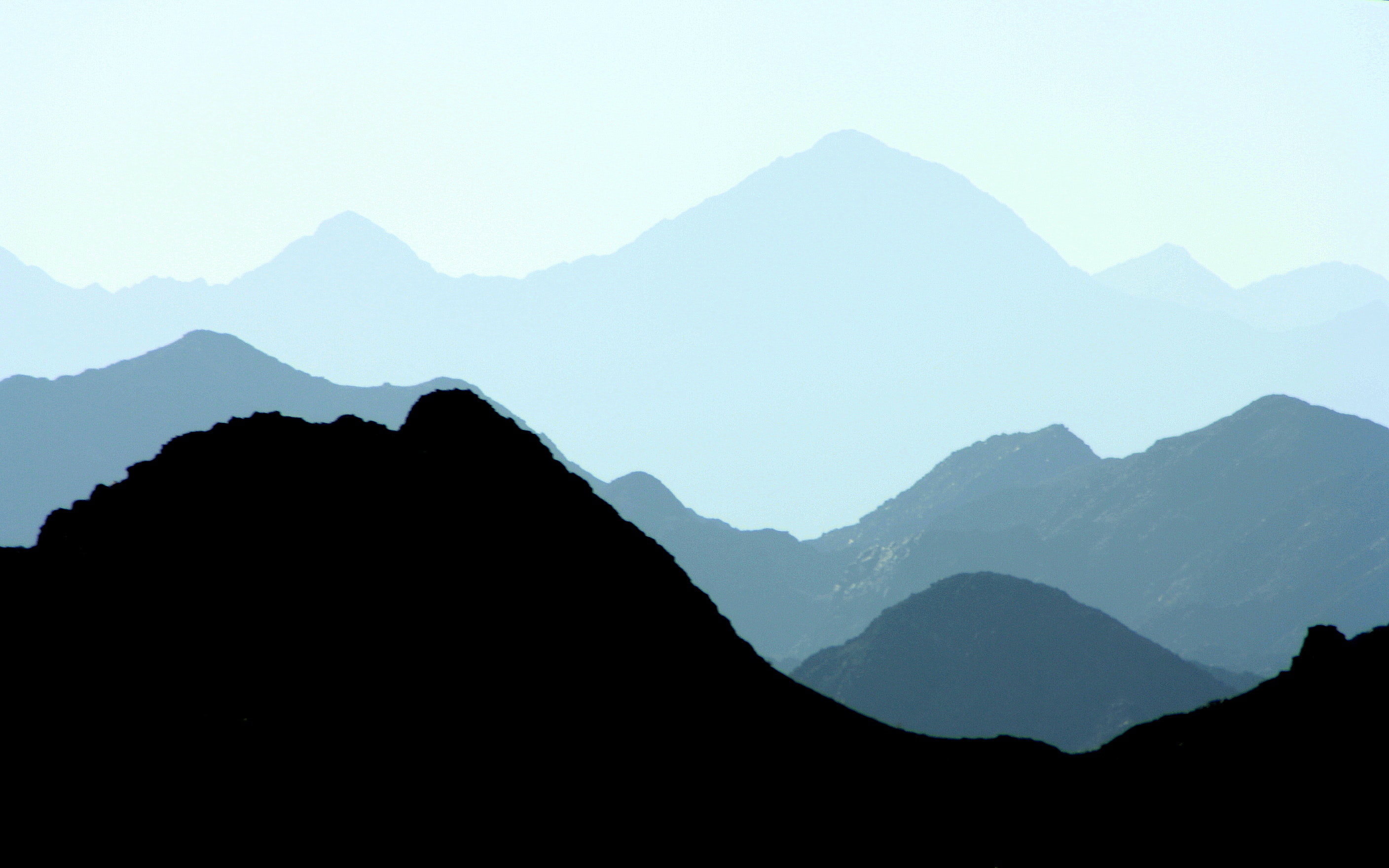 Silhouette of mountains during daytime photo