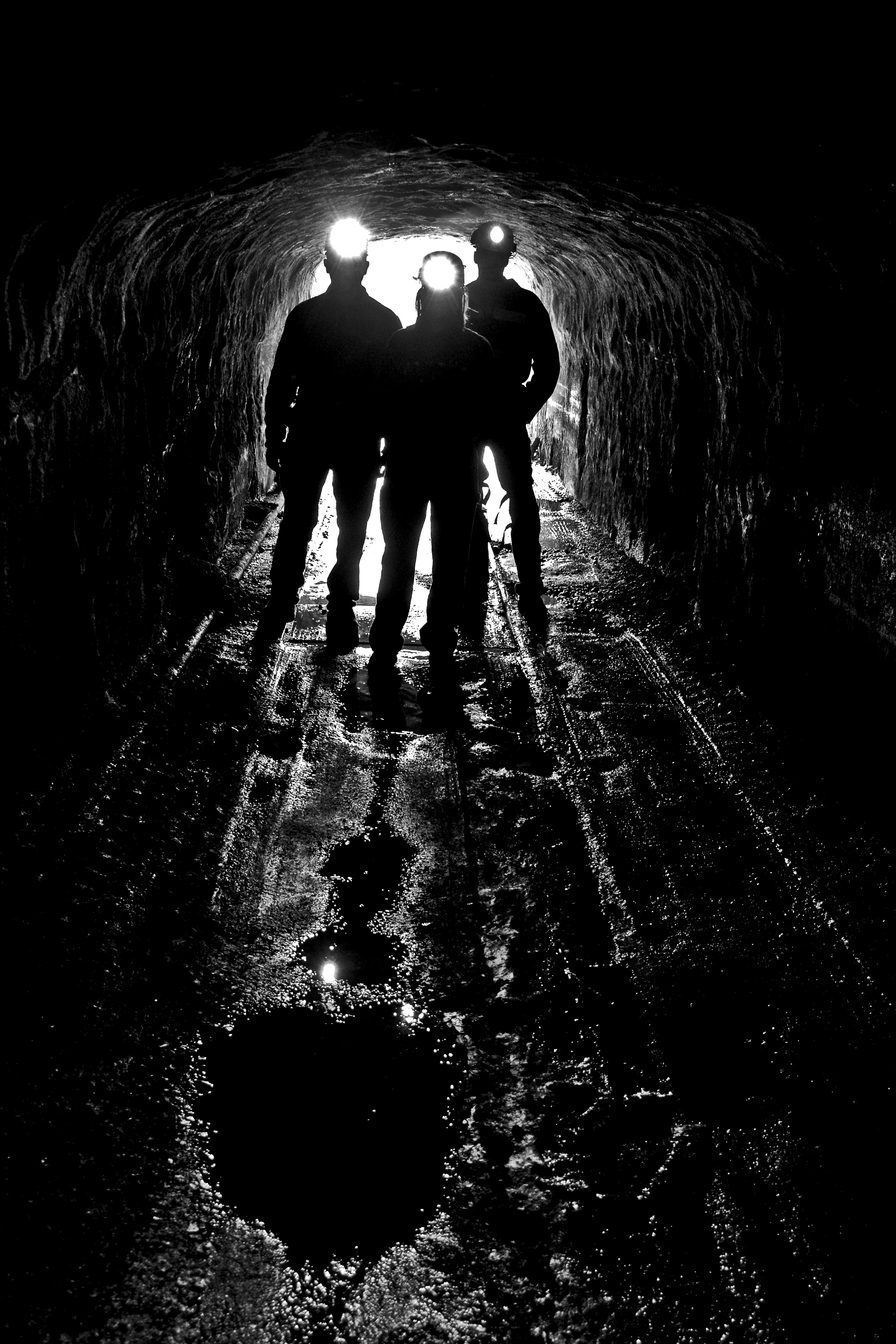 Silhouettes in the tunnel photo
