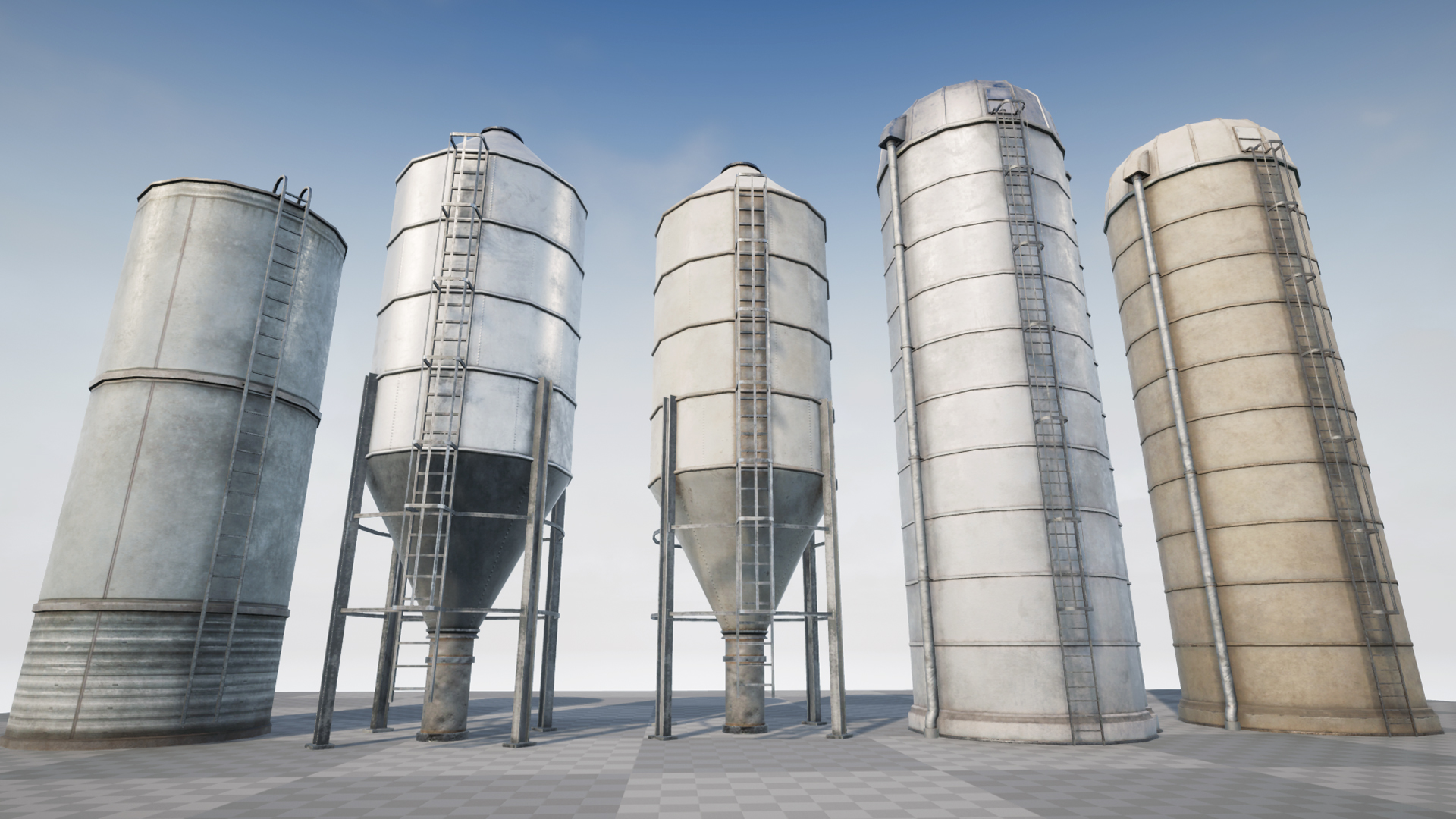 Industrial Silos by Janus Buch in Props - UE4 Marketplace