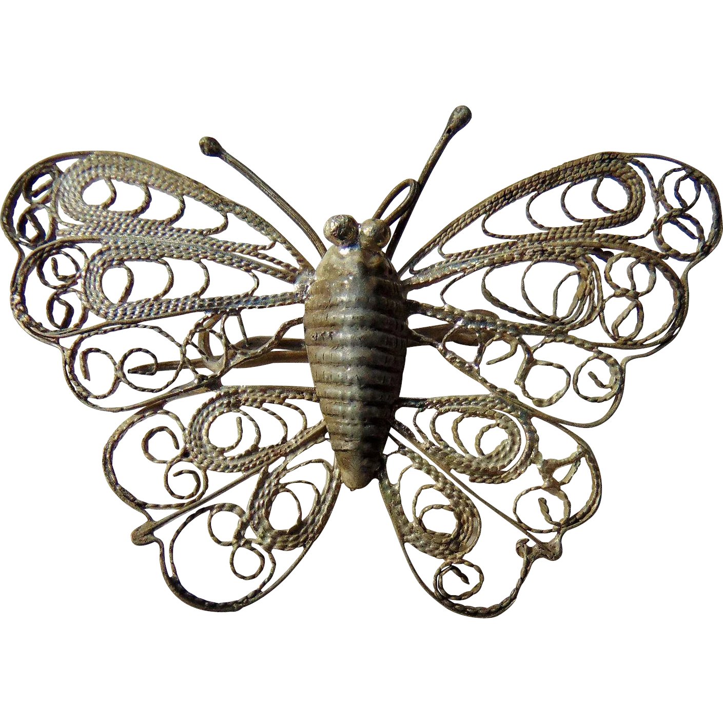 Victorian era Sterling Silver Butterfly brooch : Dead PeoplesThings ...