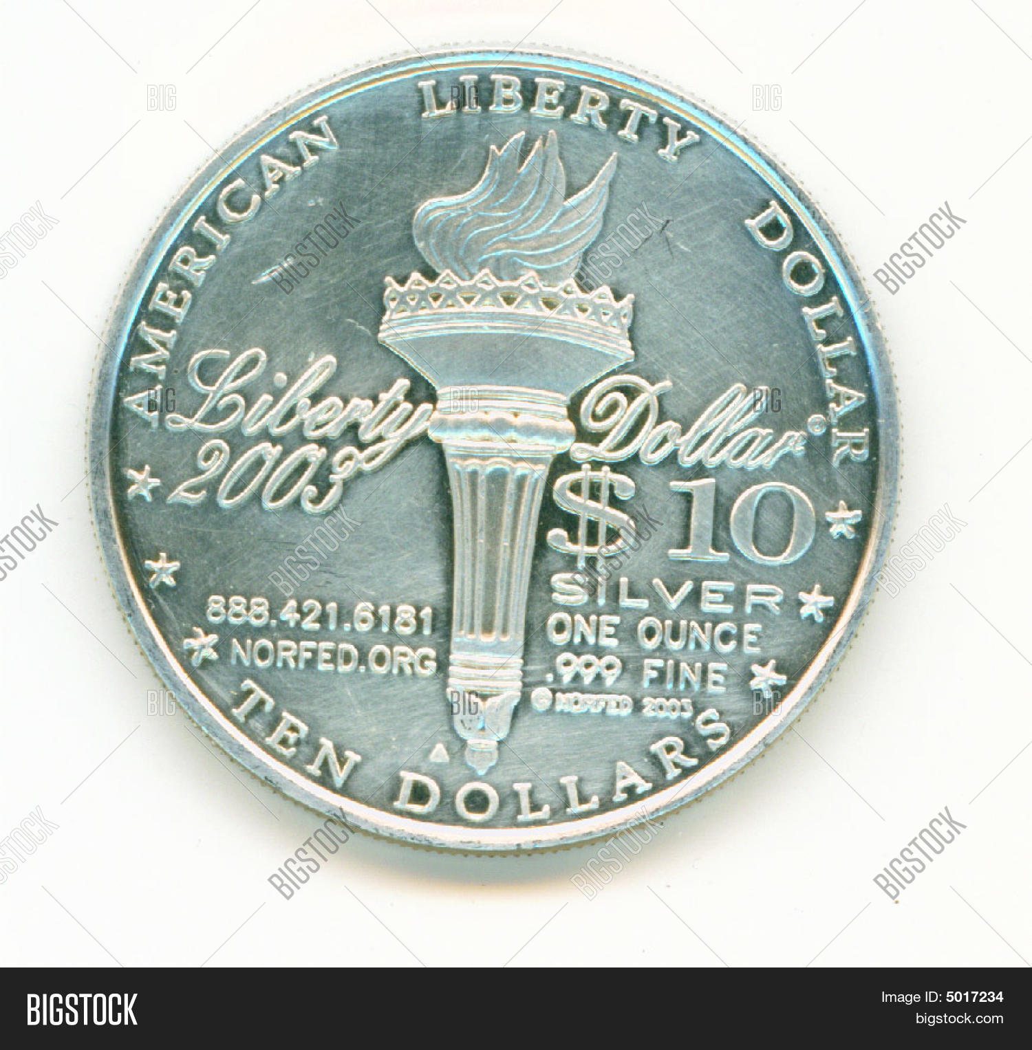 10 Dollar Silver Coin Back Image & Photo | Bigstock
