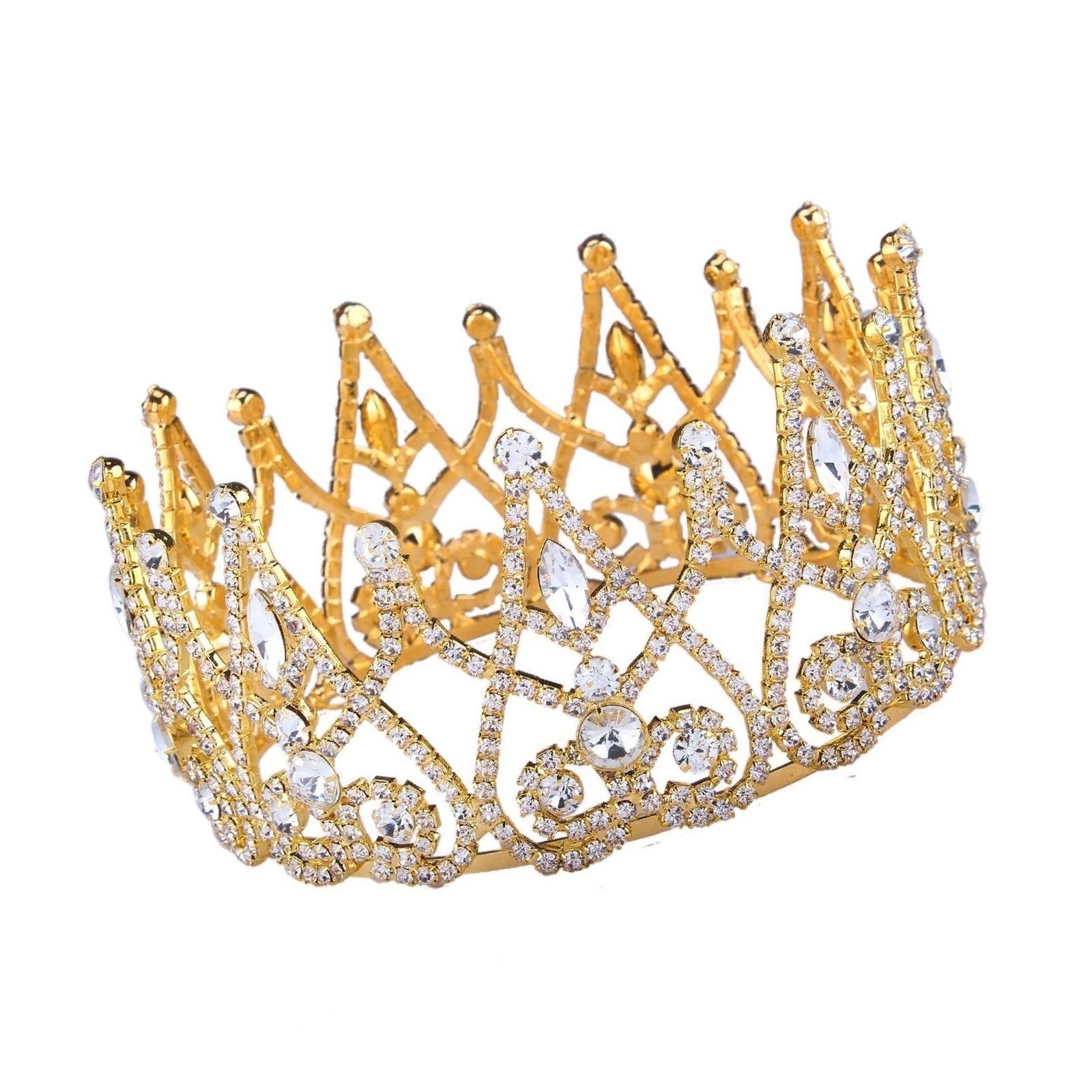 Stuffwholesale Royal Gold Silver Crown Rhinestone Crystal Princess ...