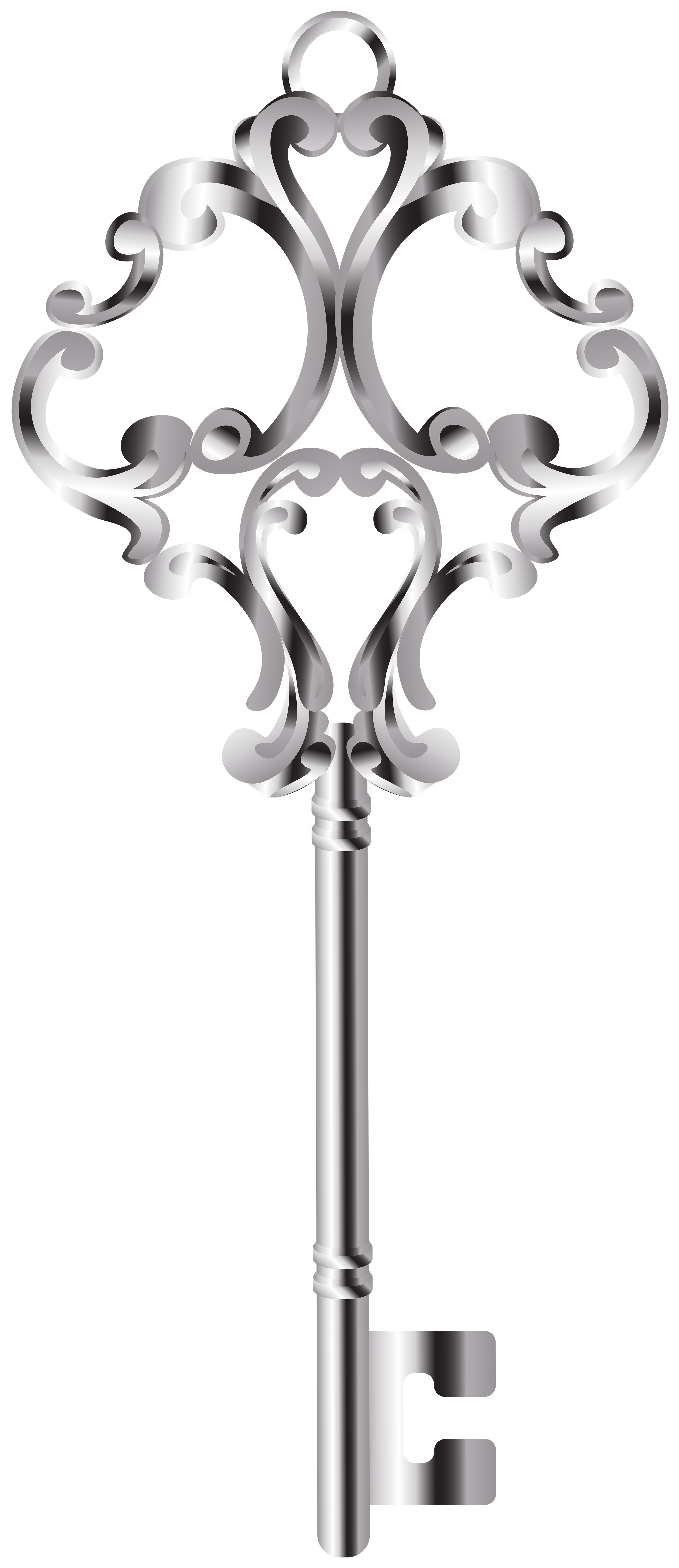 Silver Key PNG Clip Art | Gallery Yopriceville - High-Quality ...
