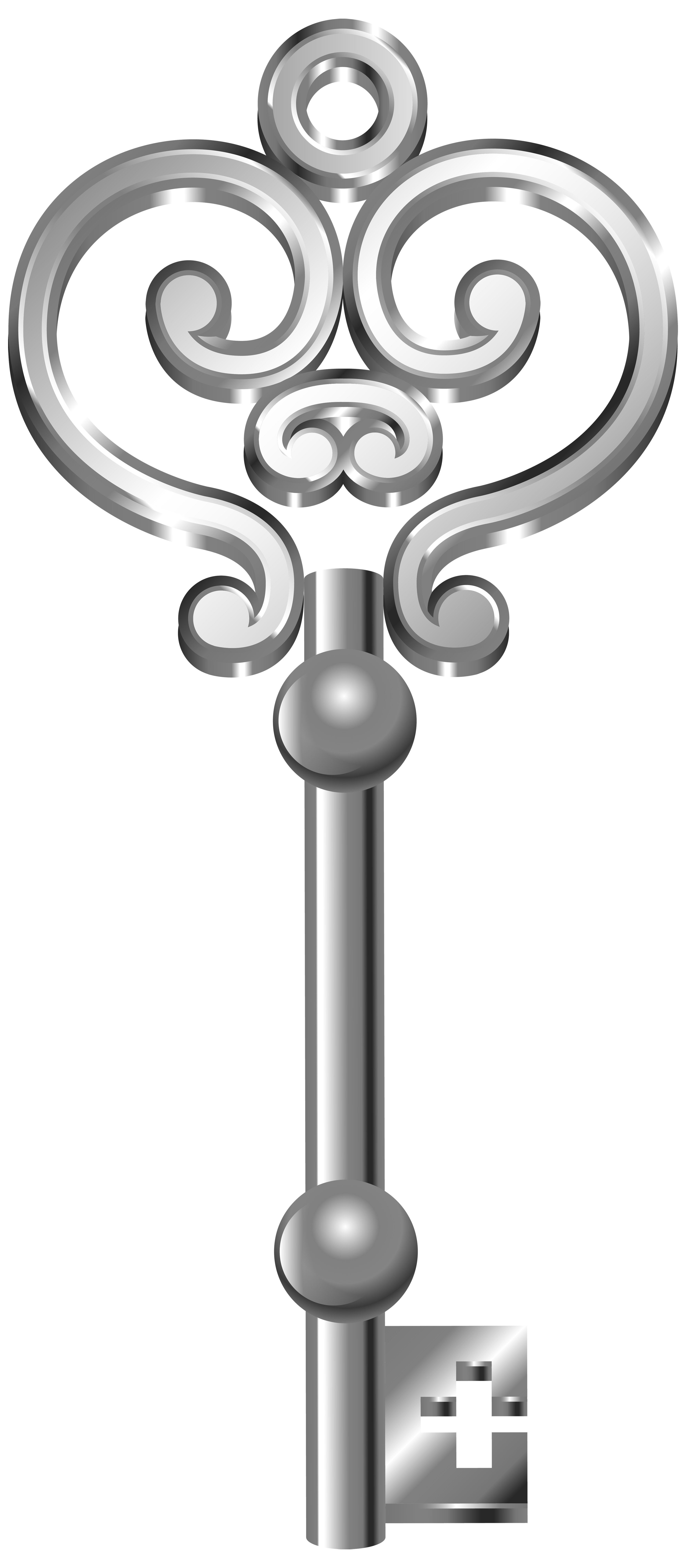 Silver Key PNG Clip Art - Best WEB Clipart