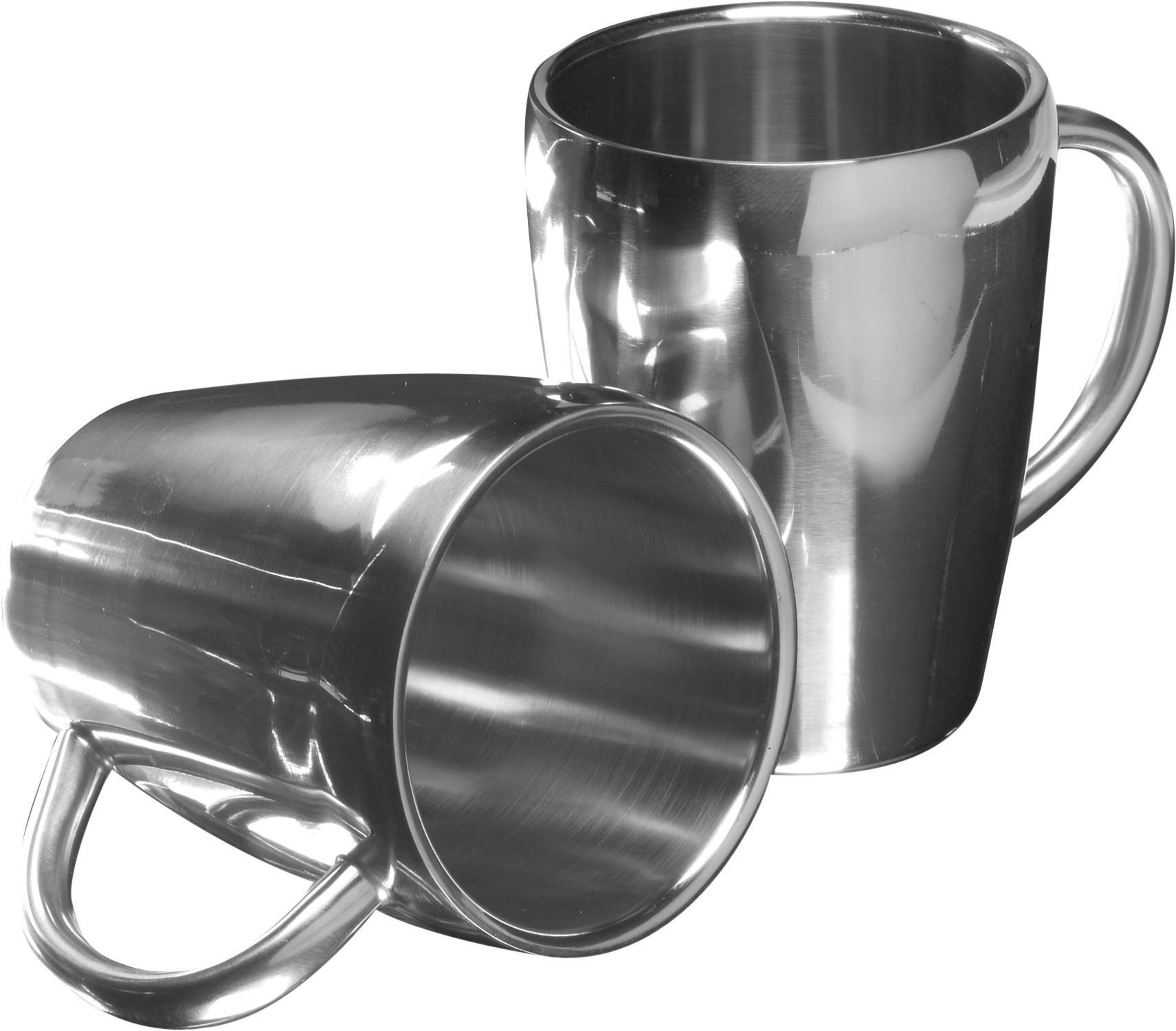 Set of two steel mugs, Silver (Steel mug) - Reklámajándék.hu Ltd.