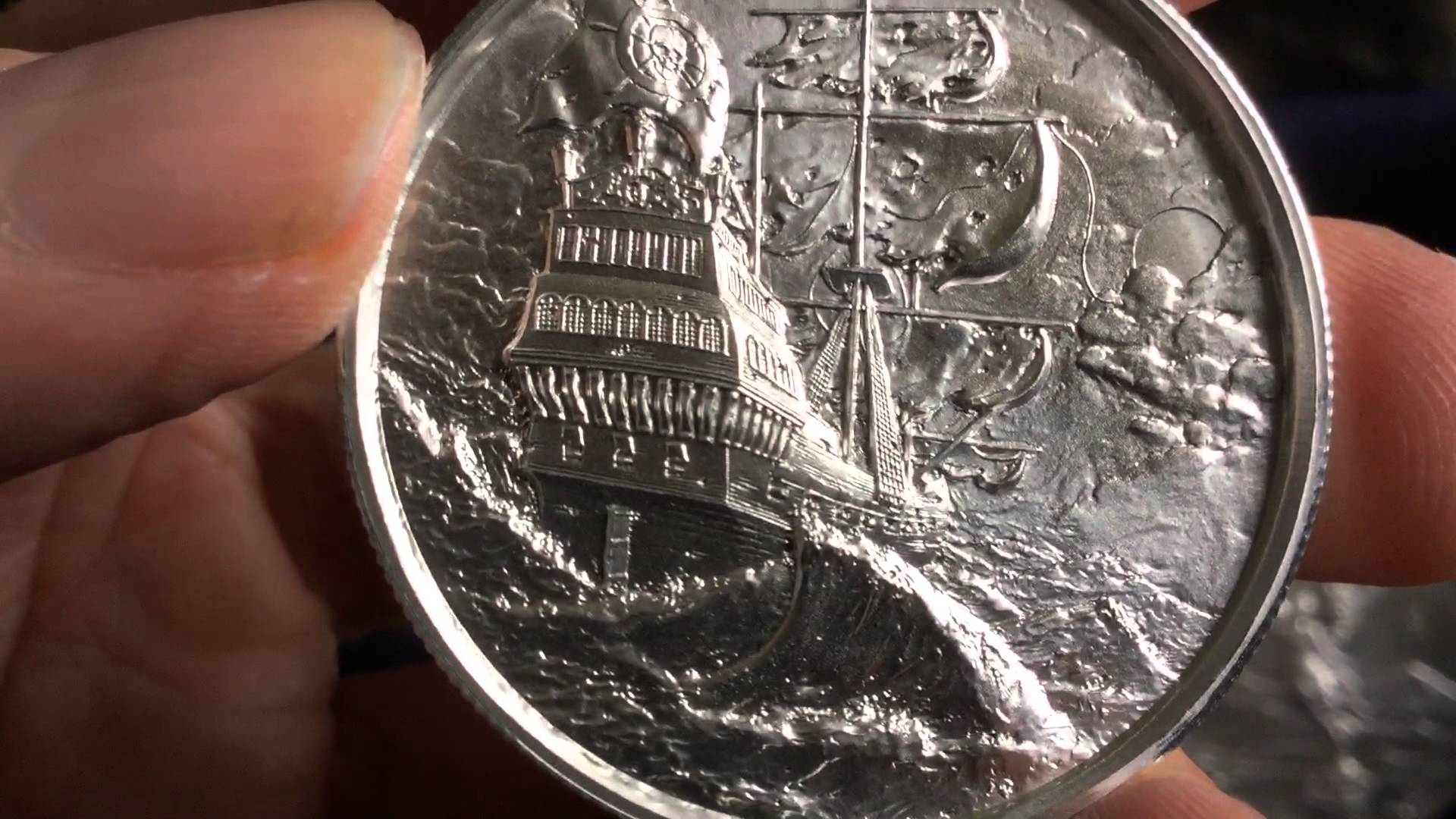 Silver Unboxing: 2 Oz Privateer Ultra High Relief Silver Round - YouTube