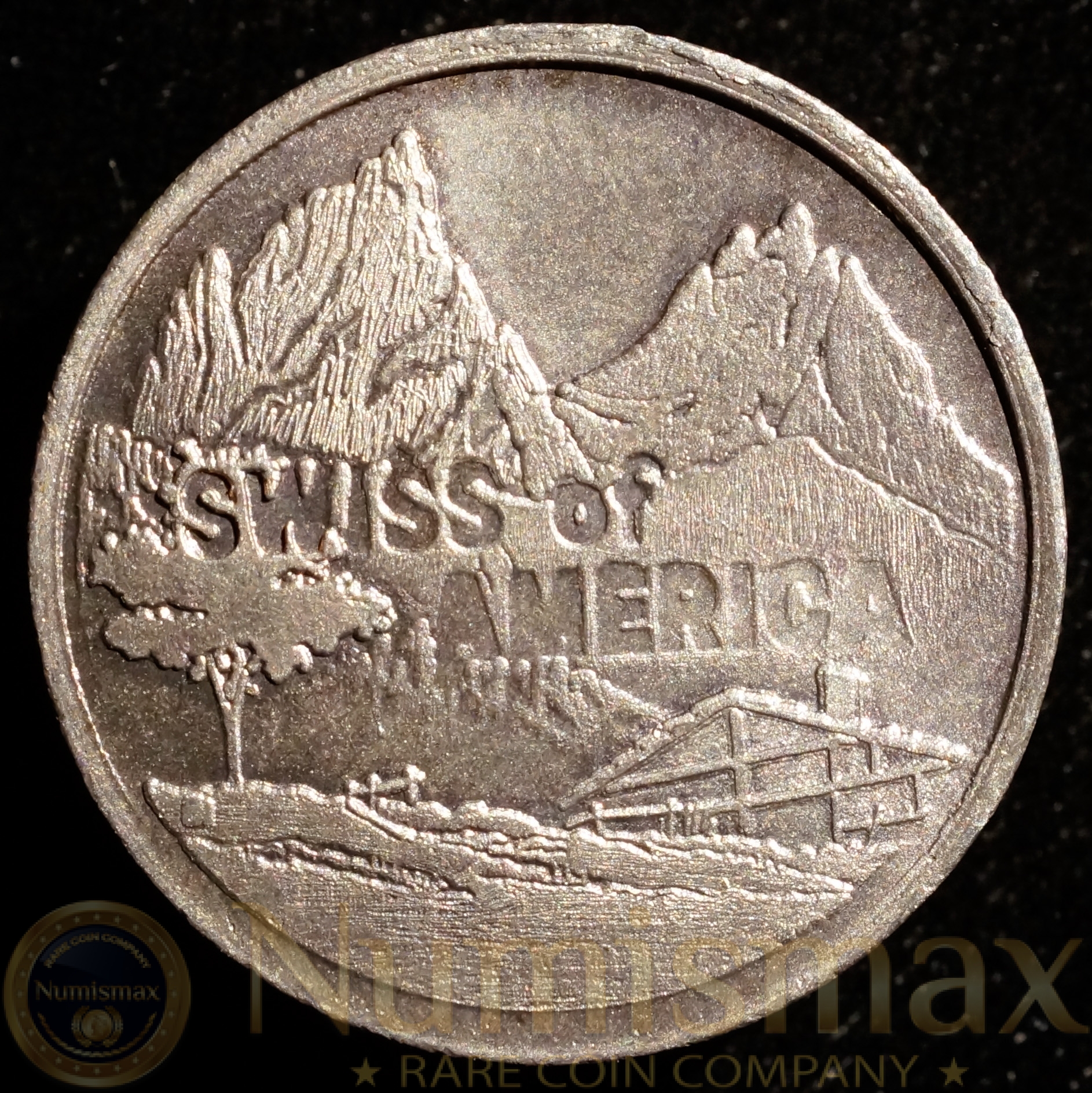Silver Swiss of America Silver Round (Piedfort Style)