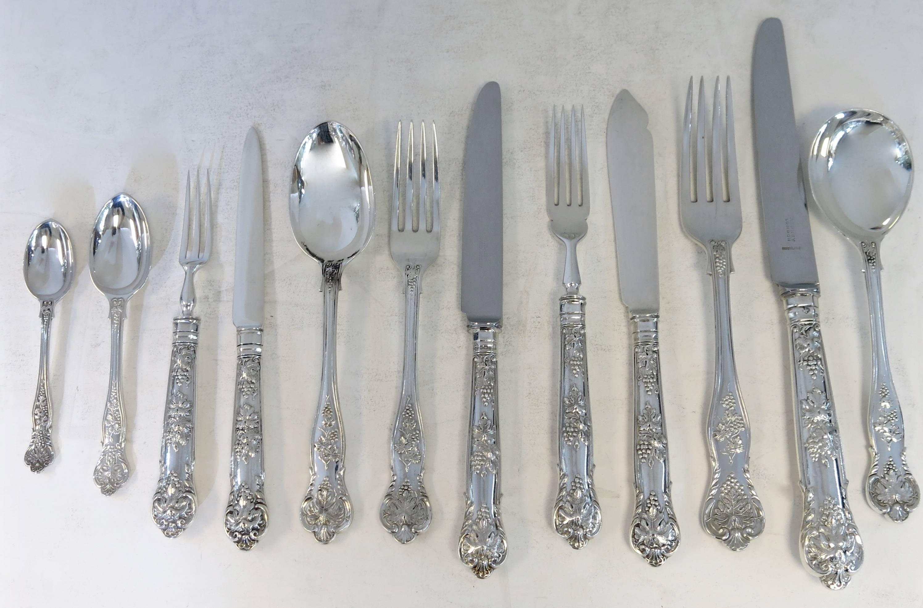 Rare, Trailing Vine, Sterling Silver Flatware Set by Asprey and Co ...