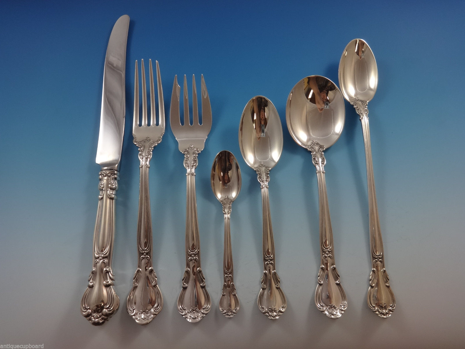 Chantilly By Gorham Sterling Silver Flatware Set For 12 Service 110 ...