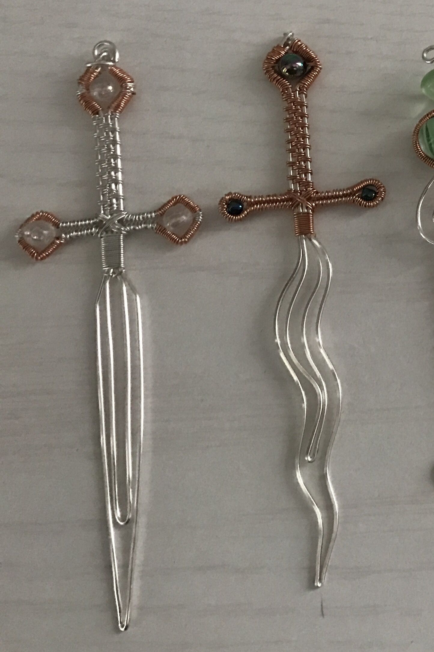 Sword bookmark wire wrap. Copper and silver plated wire. | jewelry ...