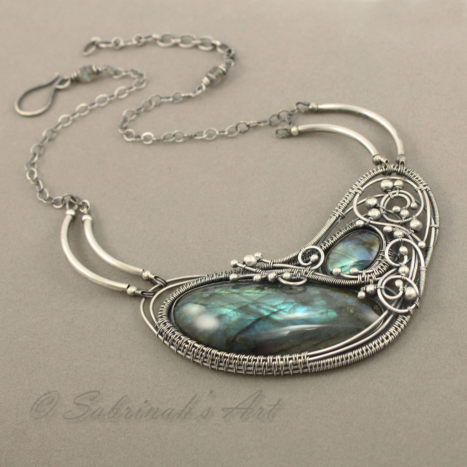 Metamorphosis Labradorite, Fine and Sterling Silver Wire Wrapped ...