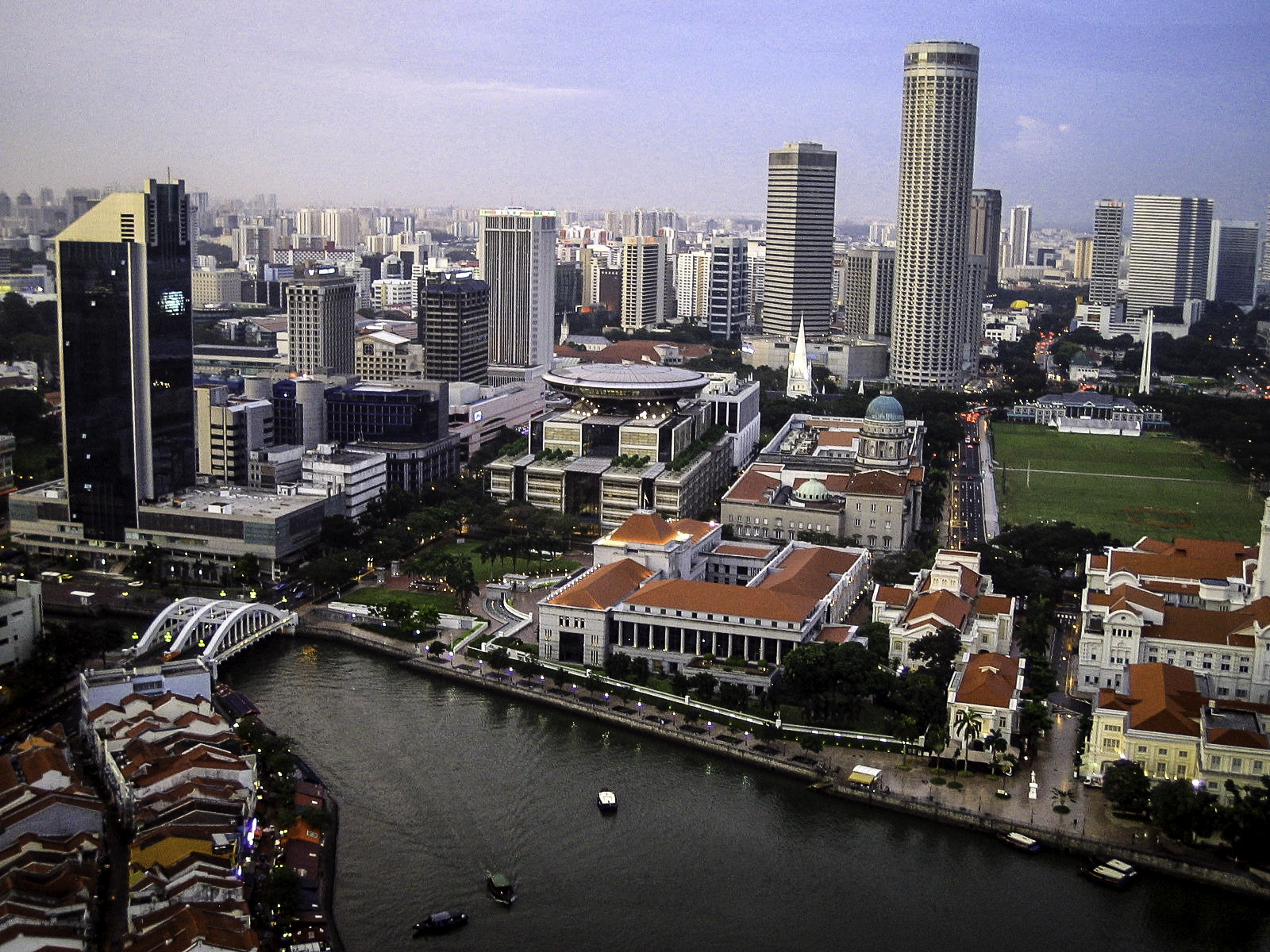 Singapore River and Cityscape with Skyscrapers image - Free stock ...