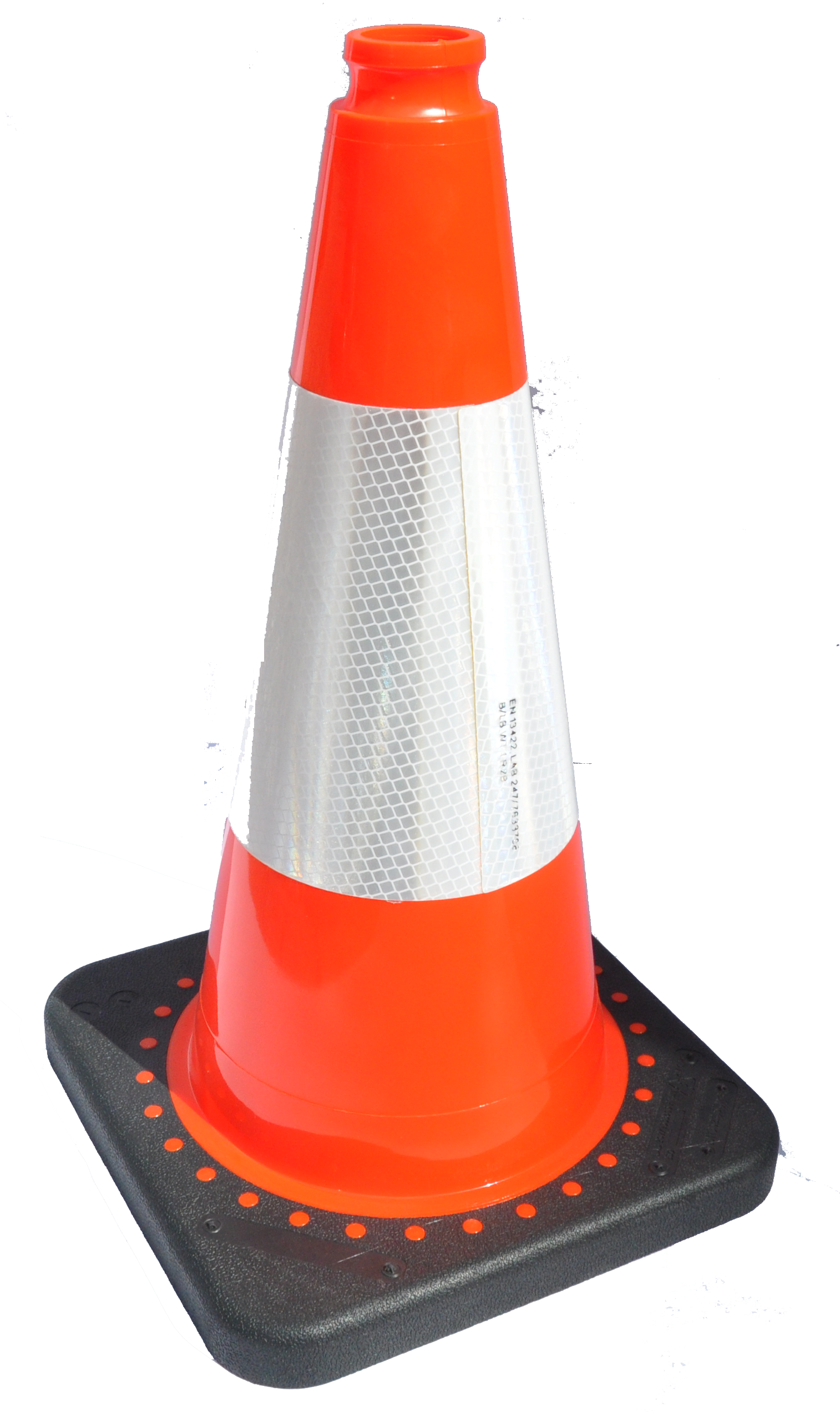 Traffic Road Cone PVC 500 mm One Piece - T&C Services