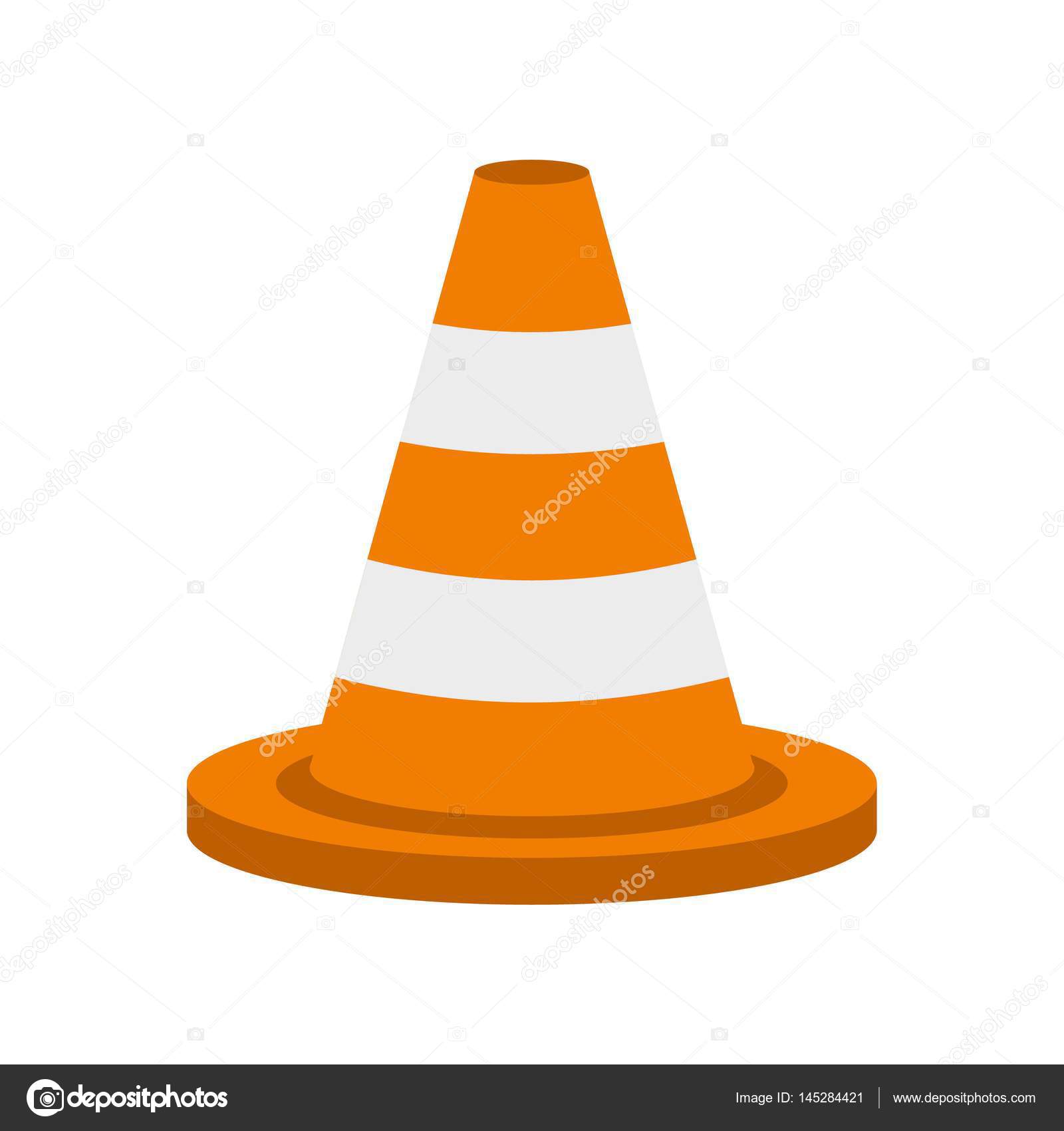 Singgle traffic cone photo