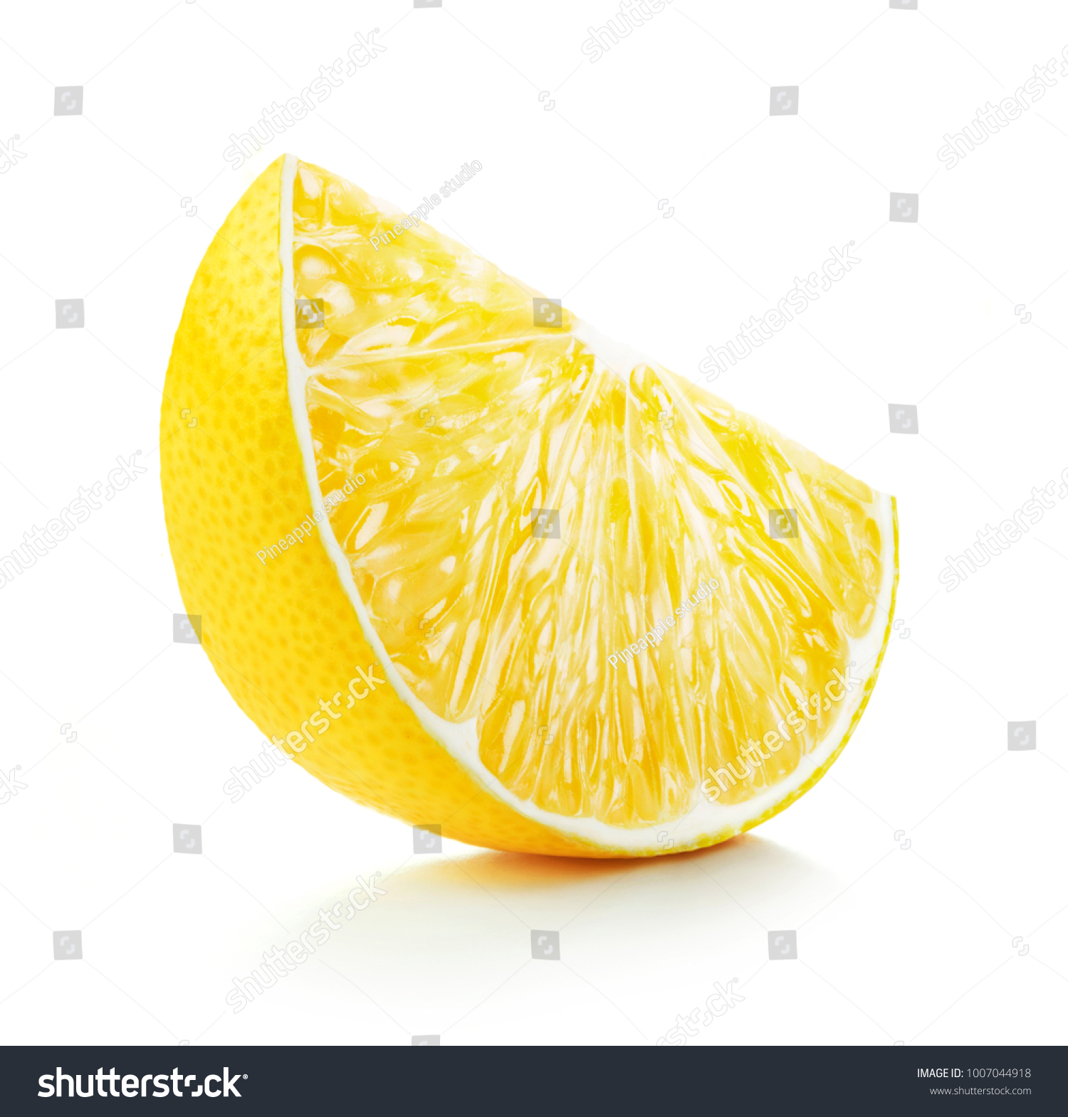 Single Slice Lemon Isolated On White Stock Photo (Royalty Free ...