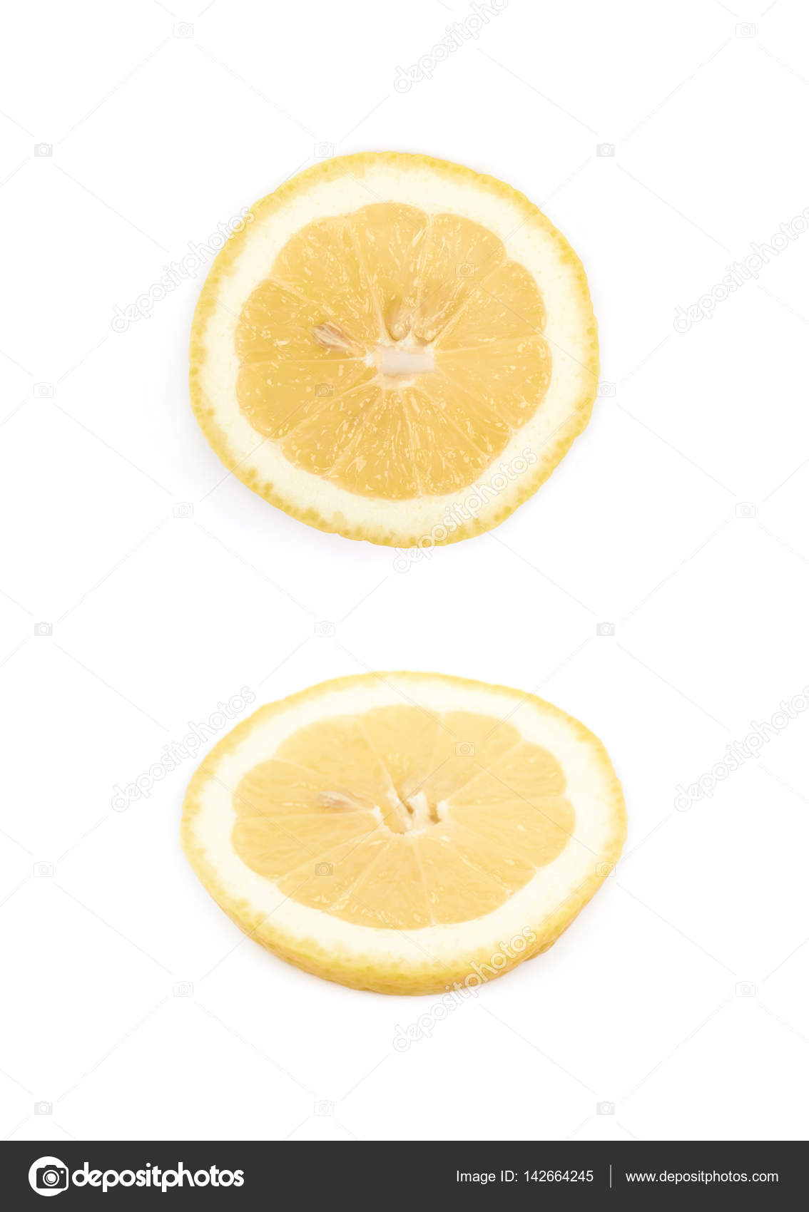 Single slice of a lemon isolated — Stock Photo © nbvf89 #142664245