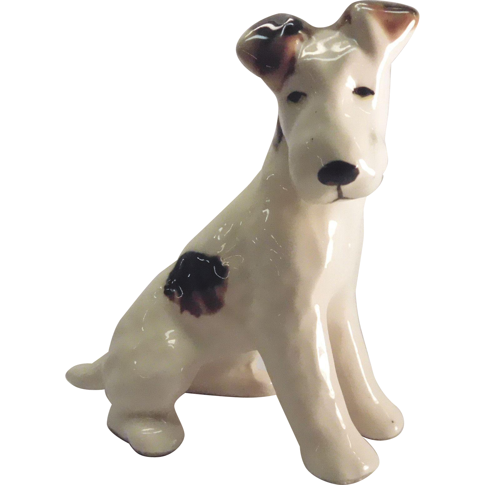 Vintage Ceramic Sitting Dog figurine. : Artgate Treasures | Ruby Lane