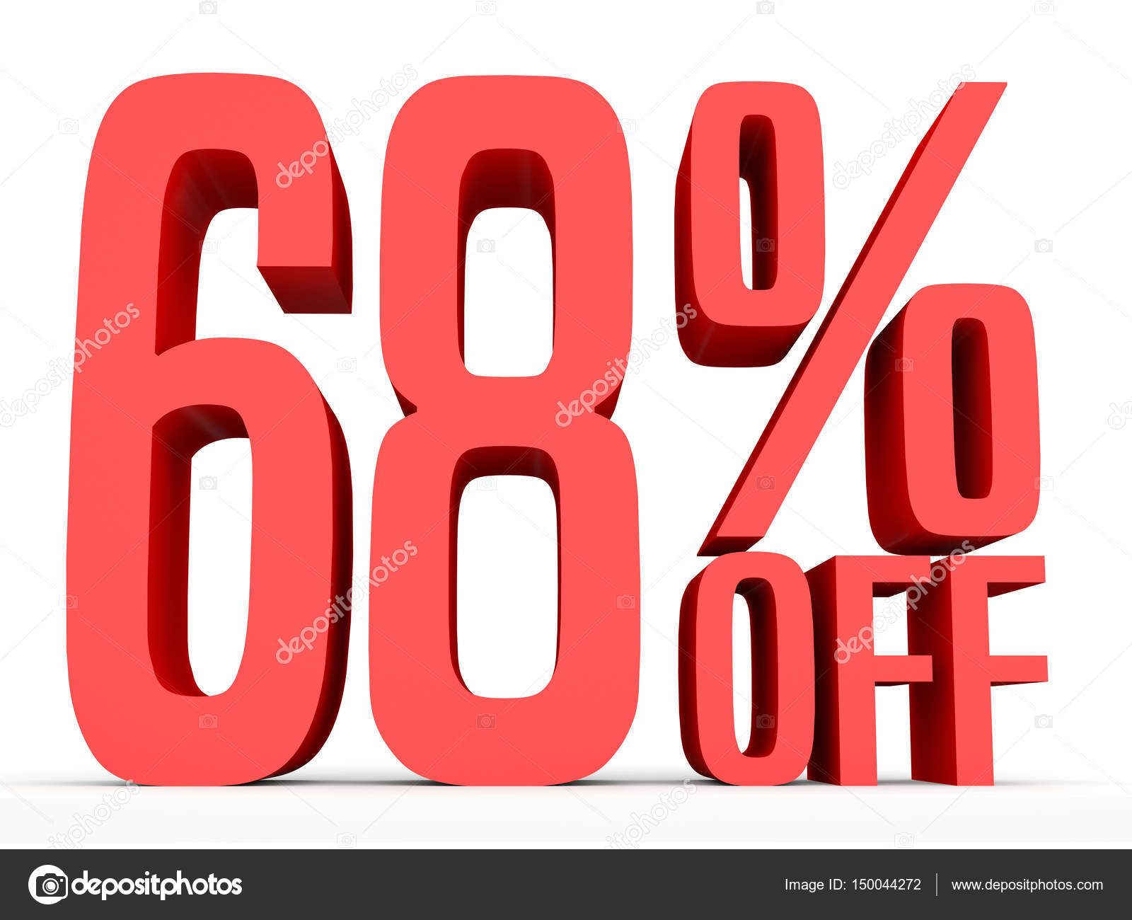 Sixty eight percent off. Discount 68 %. — Stock Photo © iCreative3D ...