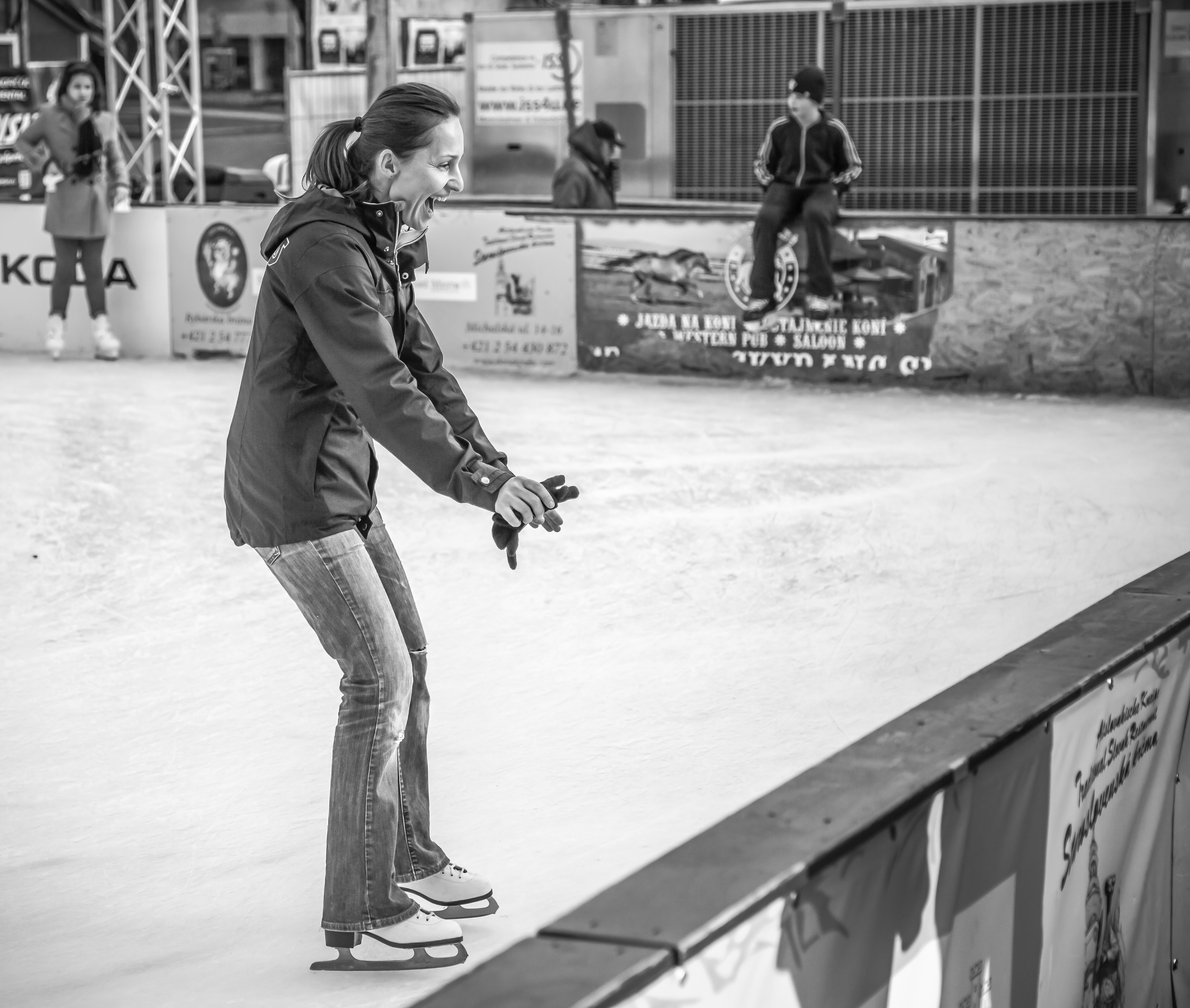 Skating or keeping balance photo