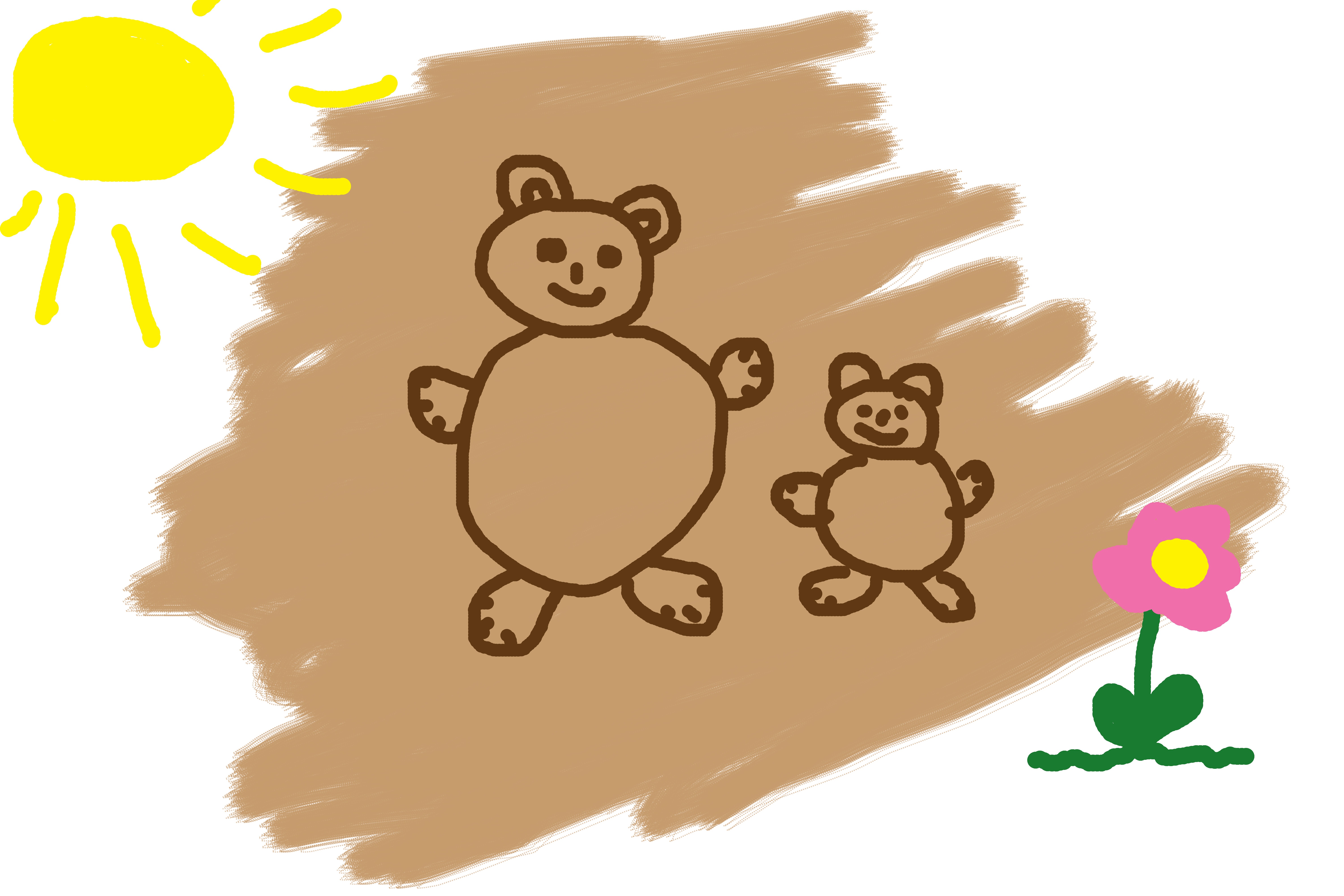 Медвежонок детский рисунок