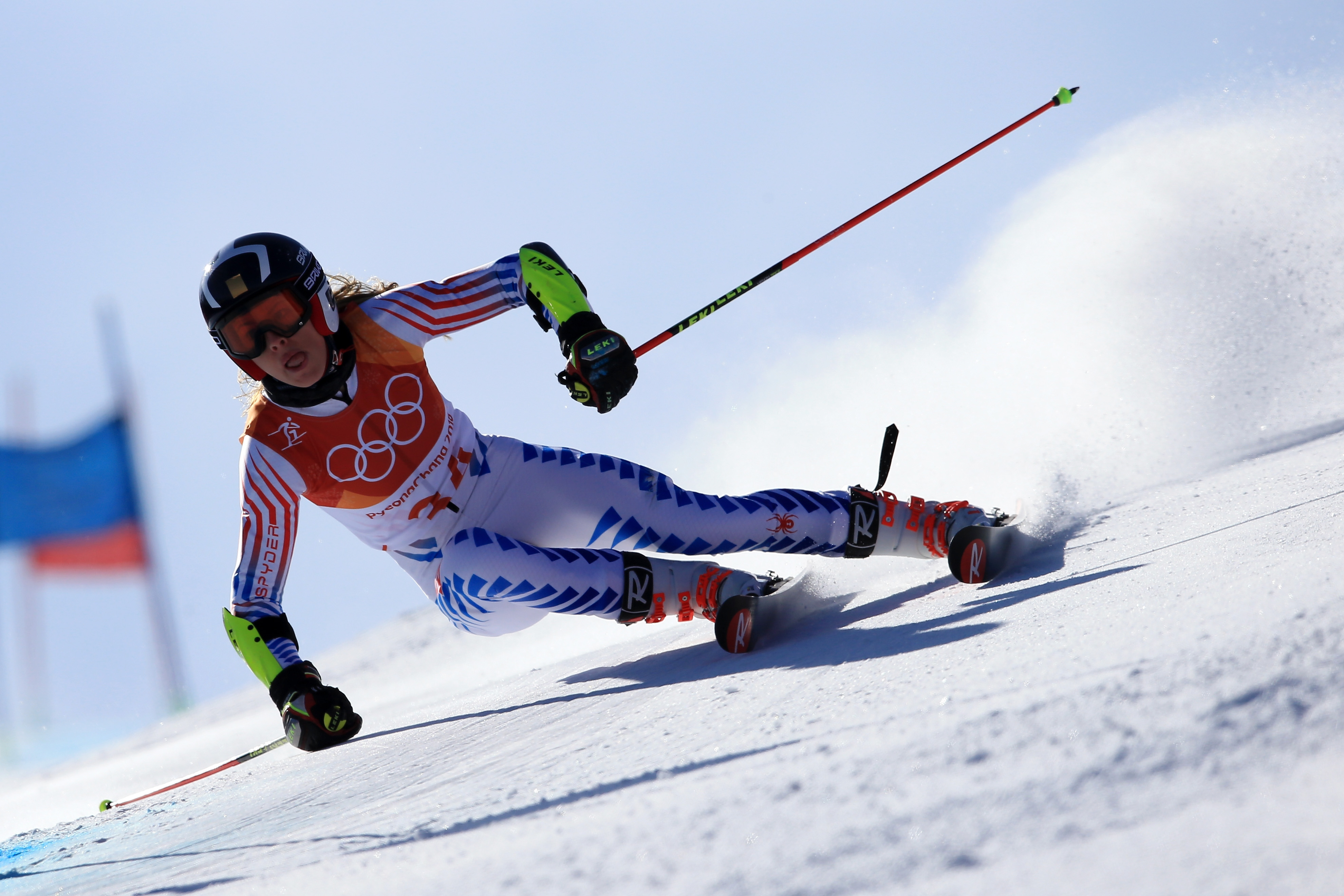 Derby skier Tricia Mangan falls in Olympic giant slalom – The ...