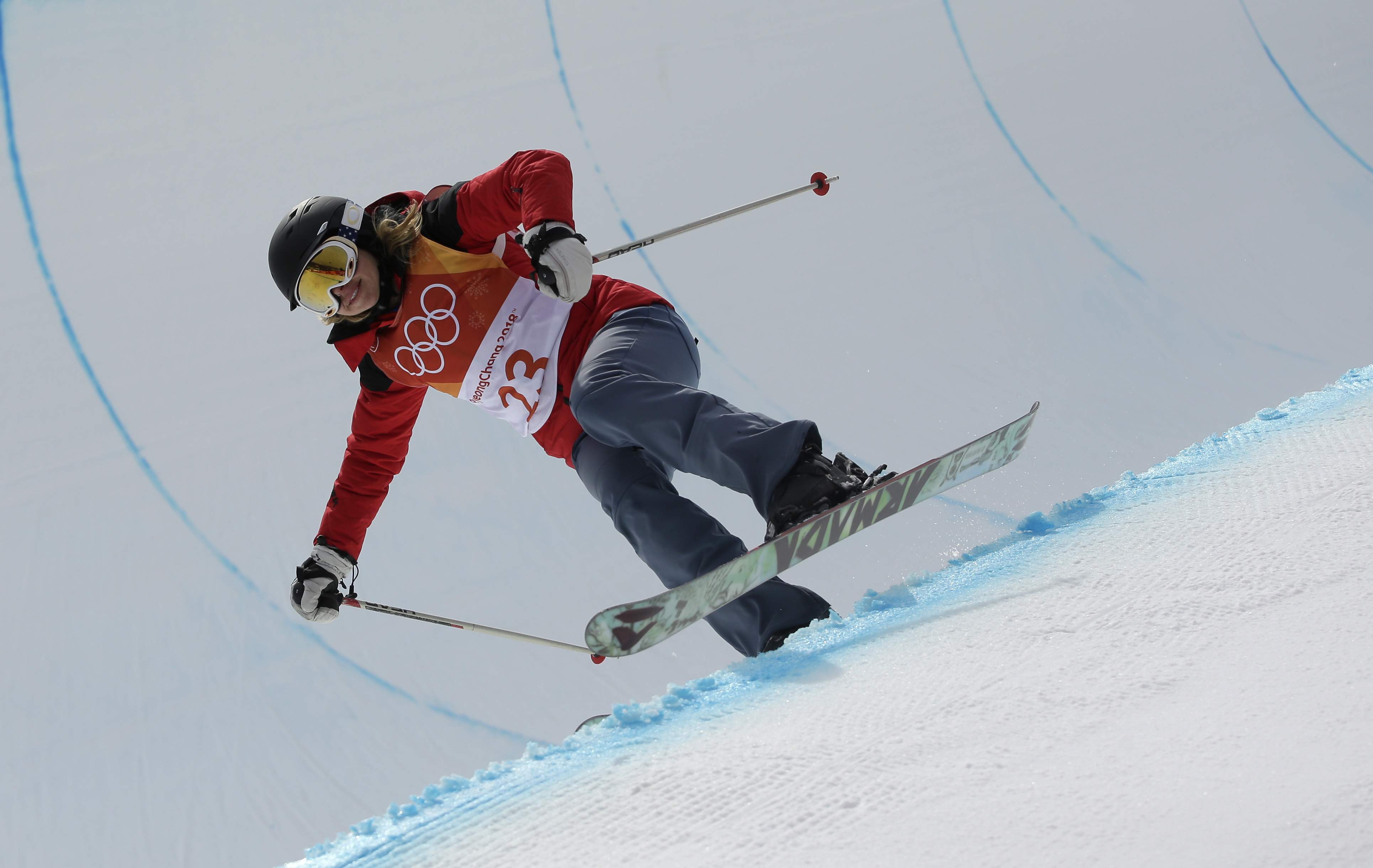 Freestyle skier doesn't even bother to try tricks in Olympic women's ...