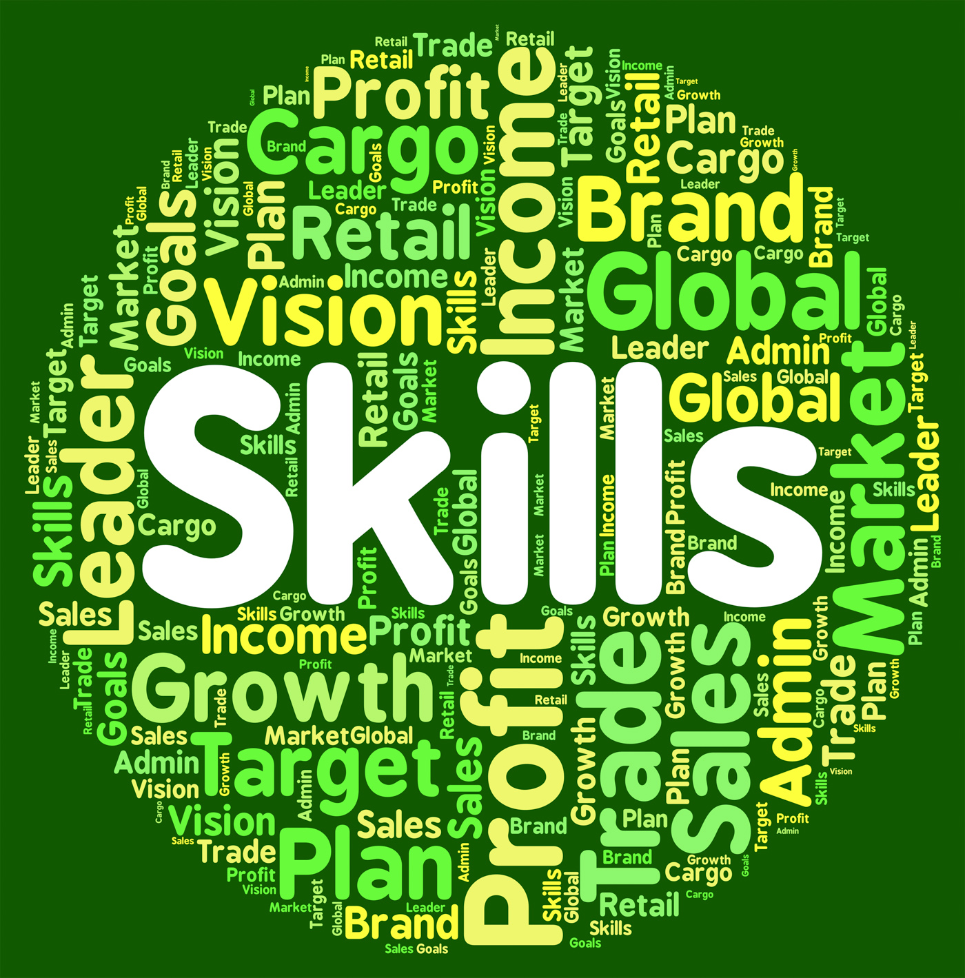 Skills word shows ability skilful and skilled photo