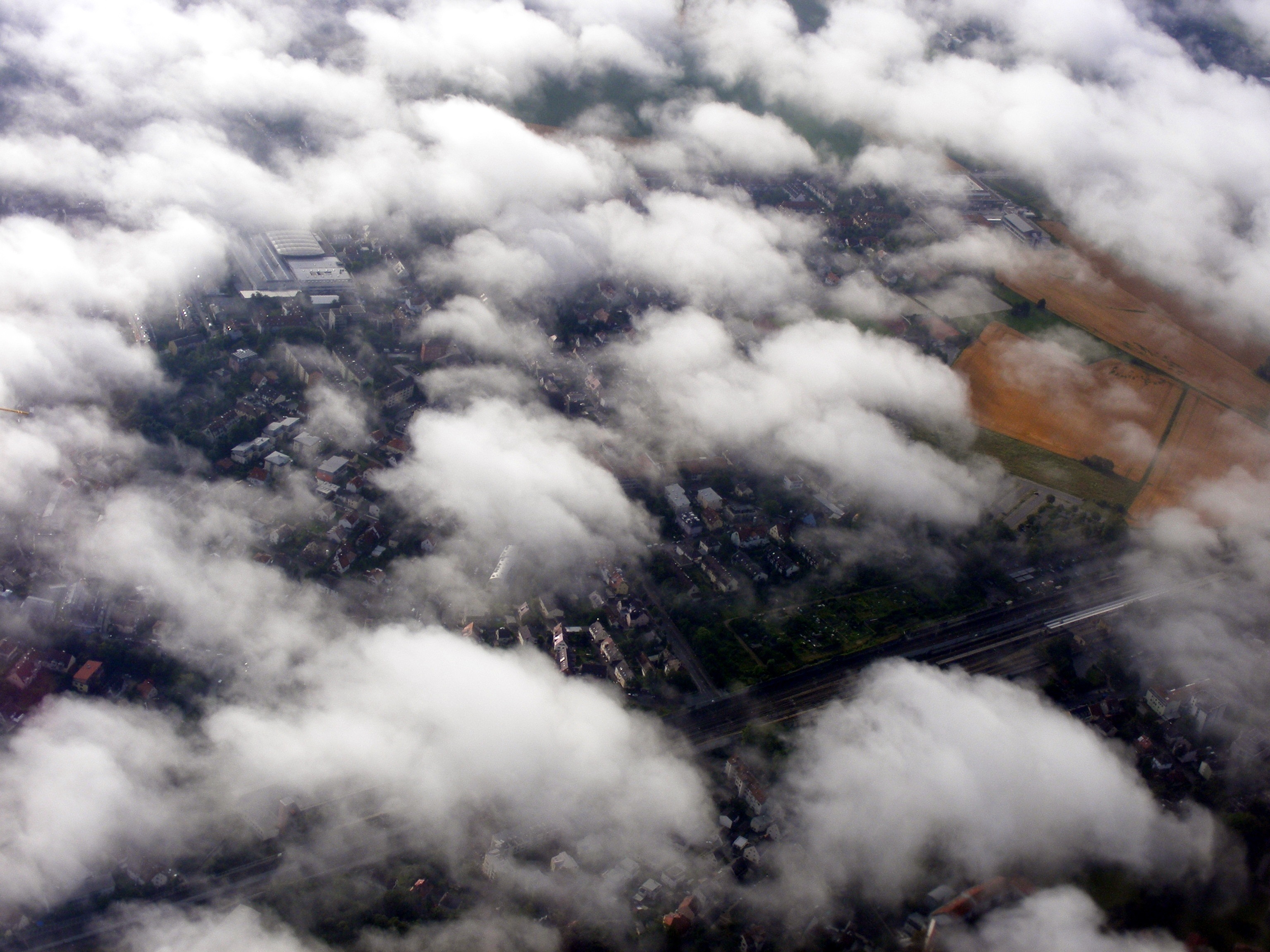 Sky, Aerial, City, Cloud, Cloudy, HQ Photo