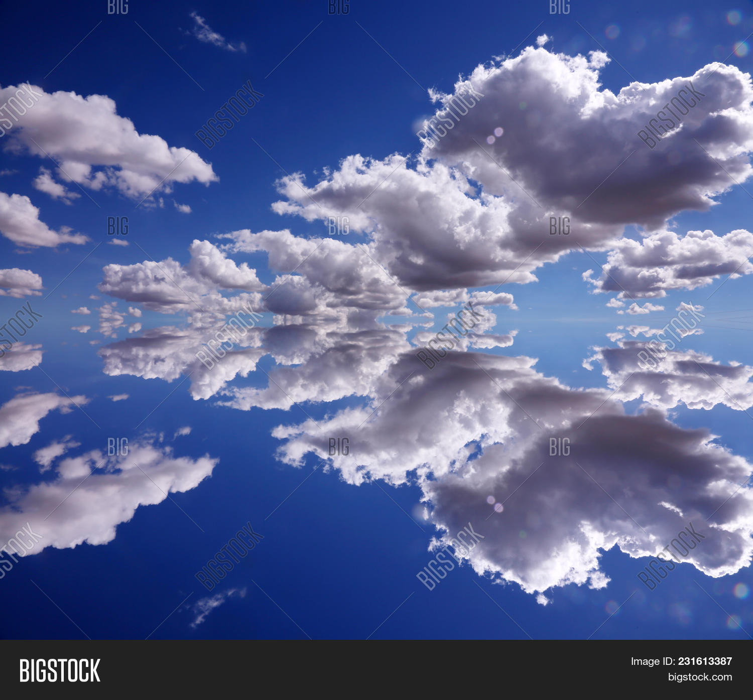 Blue Sky White Fluffy Clouds. Image & Photo | Bigstock