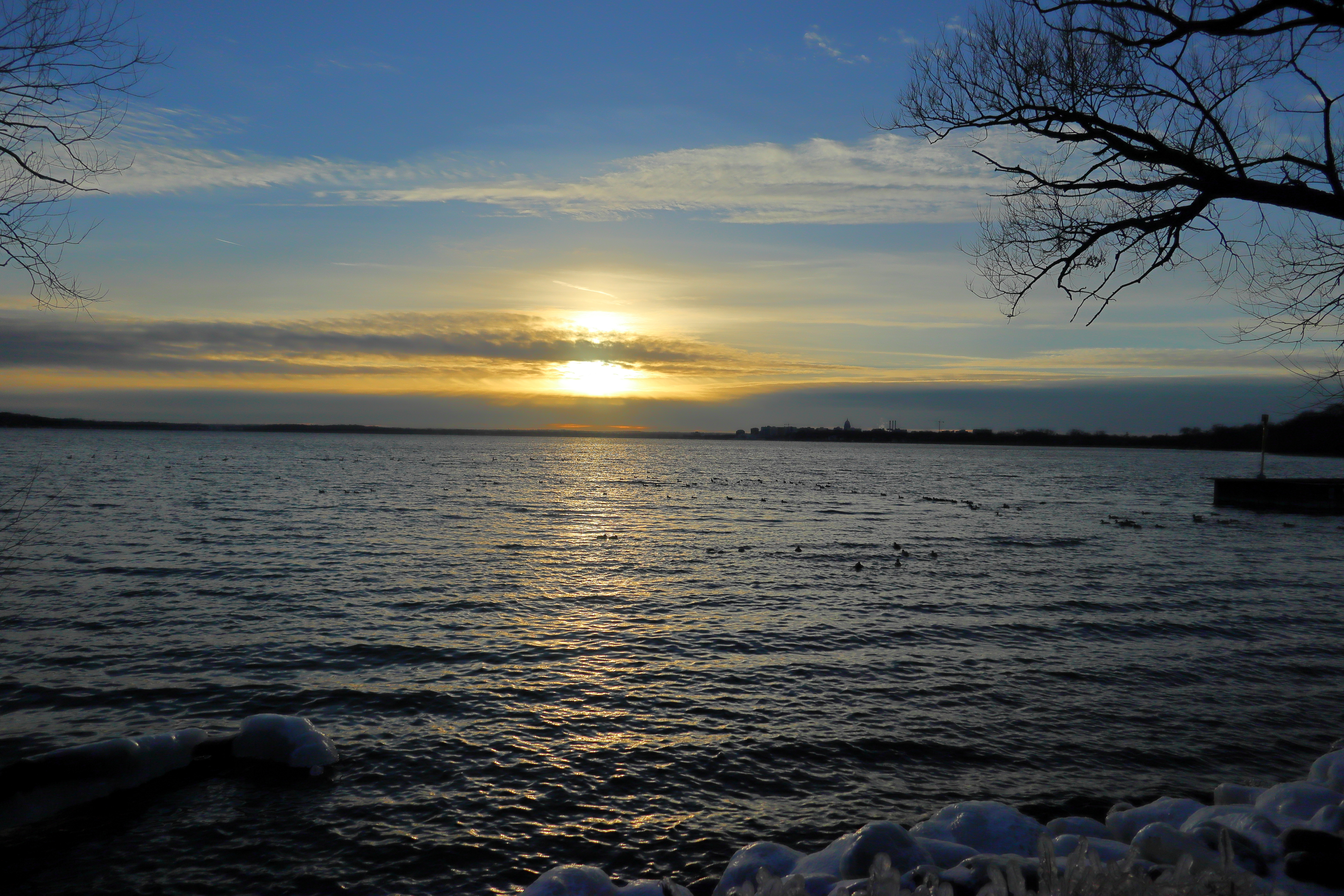 Bright Sunset over Lake Mendota image - Free stock photo - Public ...