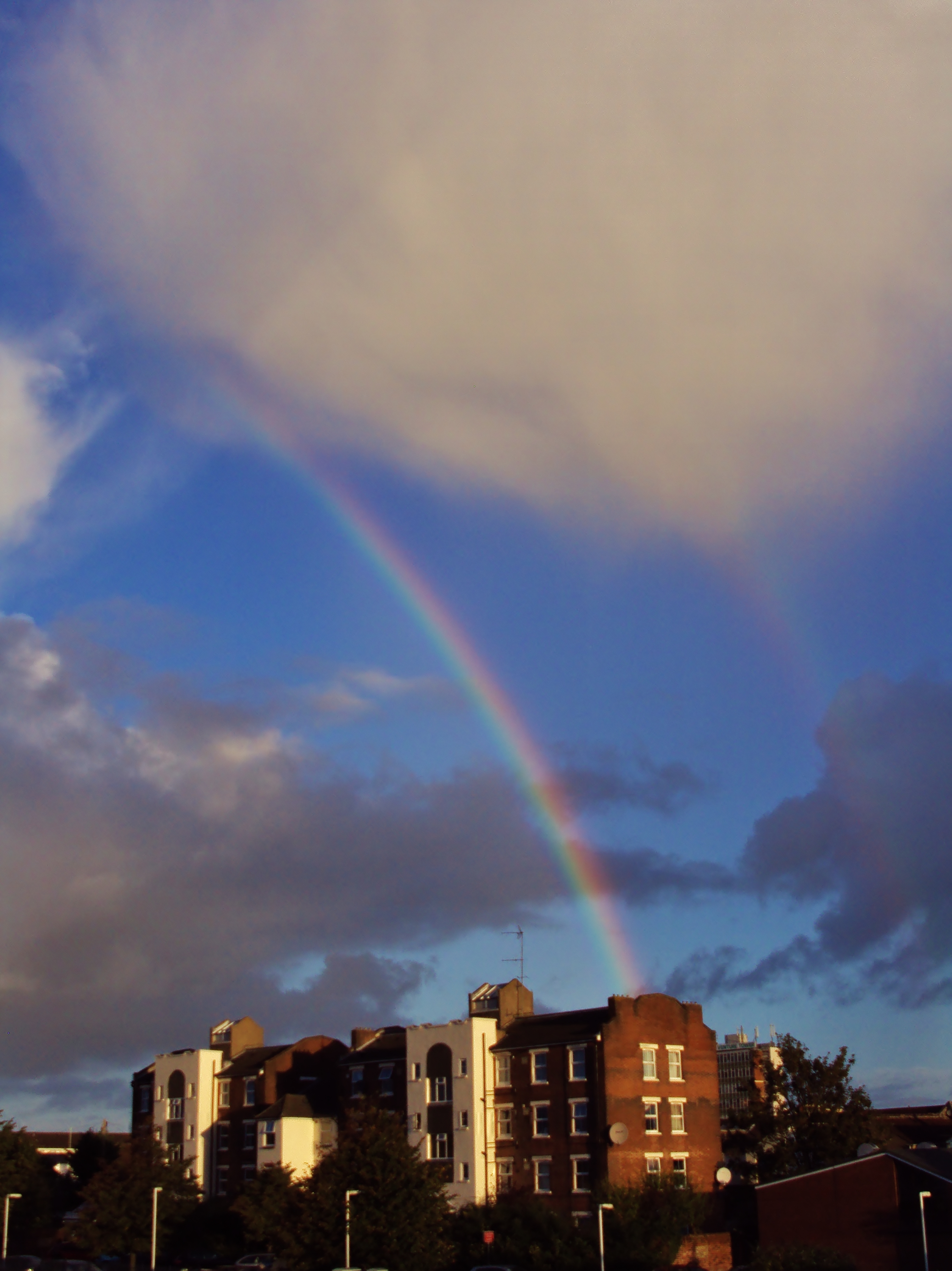 A Fratton rainbow, Hilsea (through a train window) and a Fareham sky ...