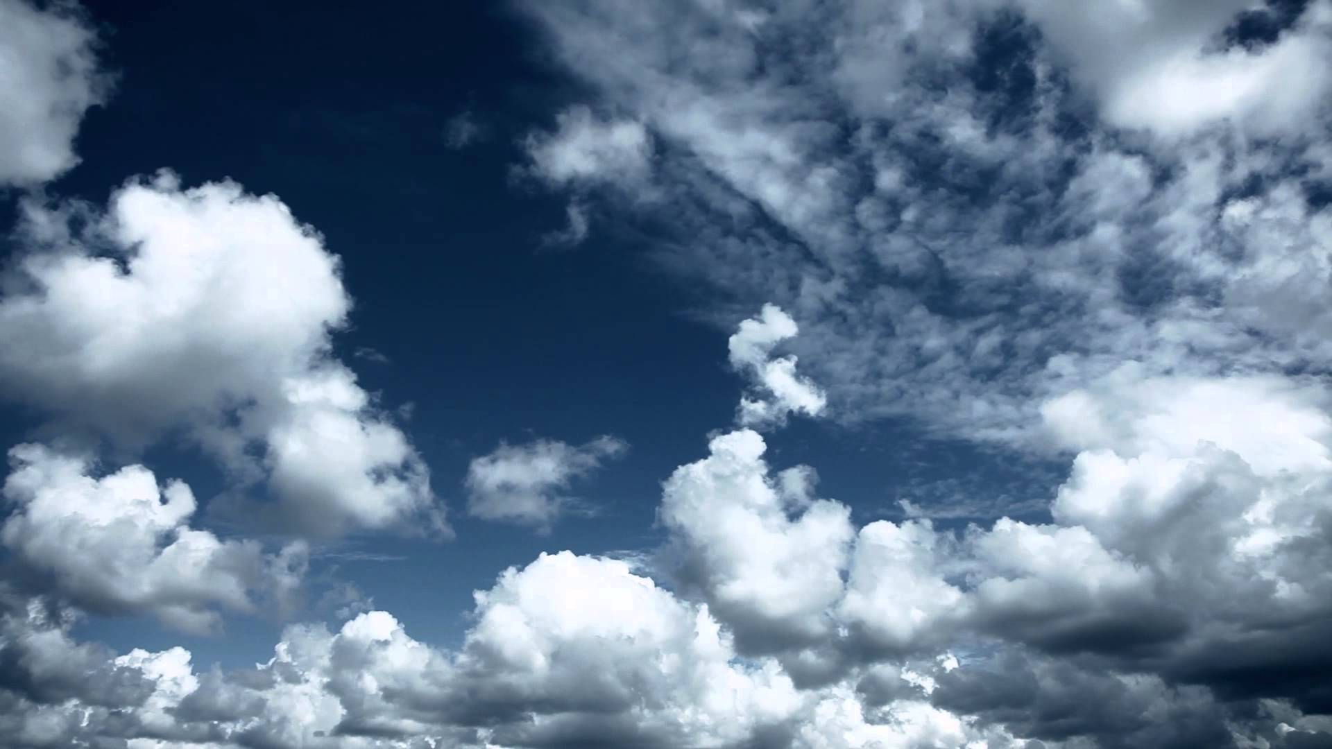 Sky with clouds. Relaxing background. - YouTube