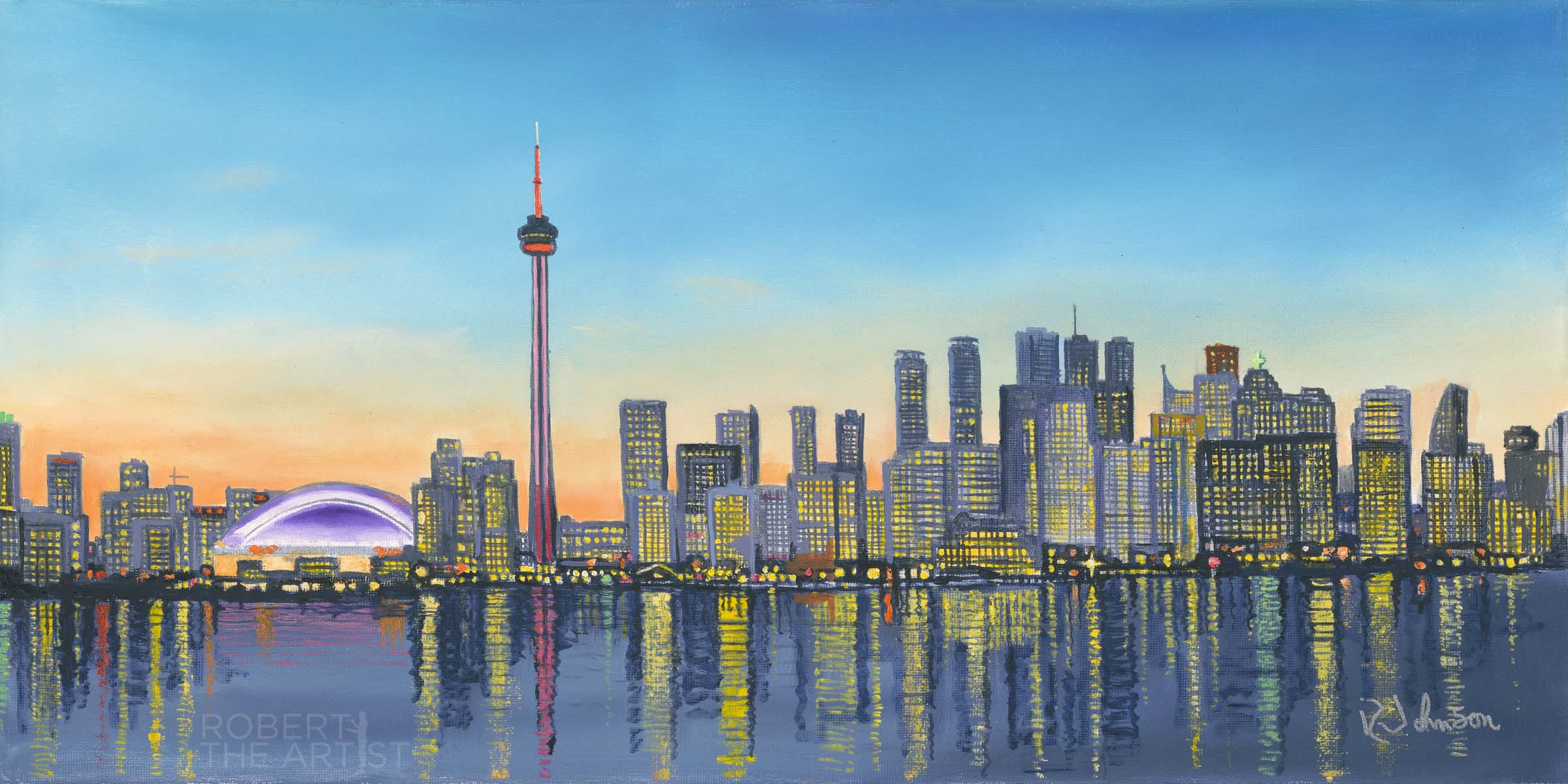 Toronto Skyline - Night - Robert The Artist